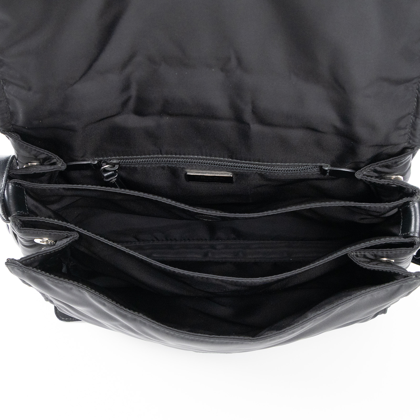 普拉達 PRADA Re-Nylon 夾棉 肩背袋 中型  1BD255_RDLN 黑尼龍郵差包 無附屬品