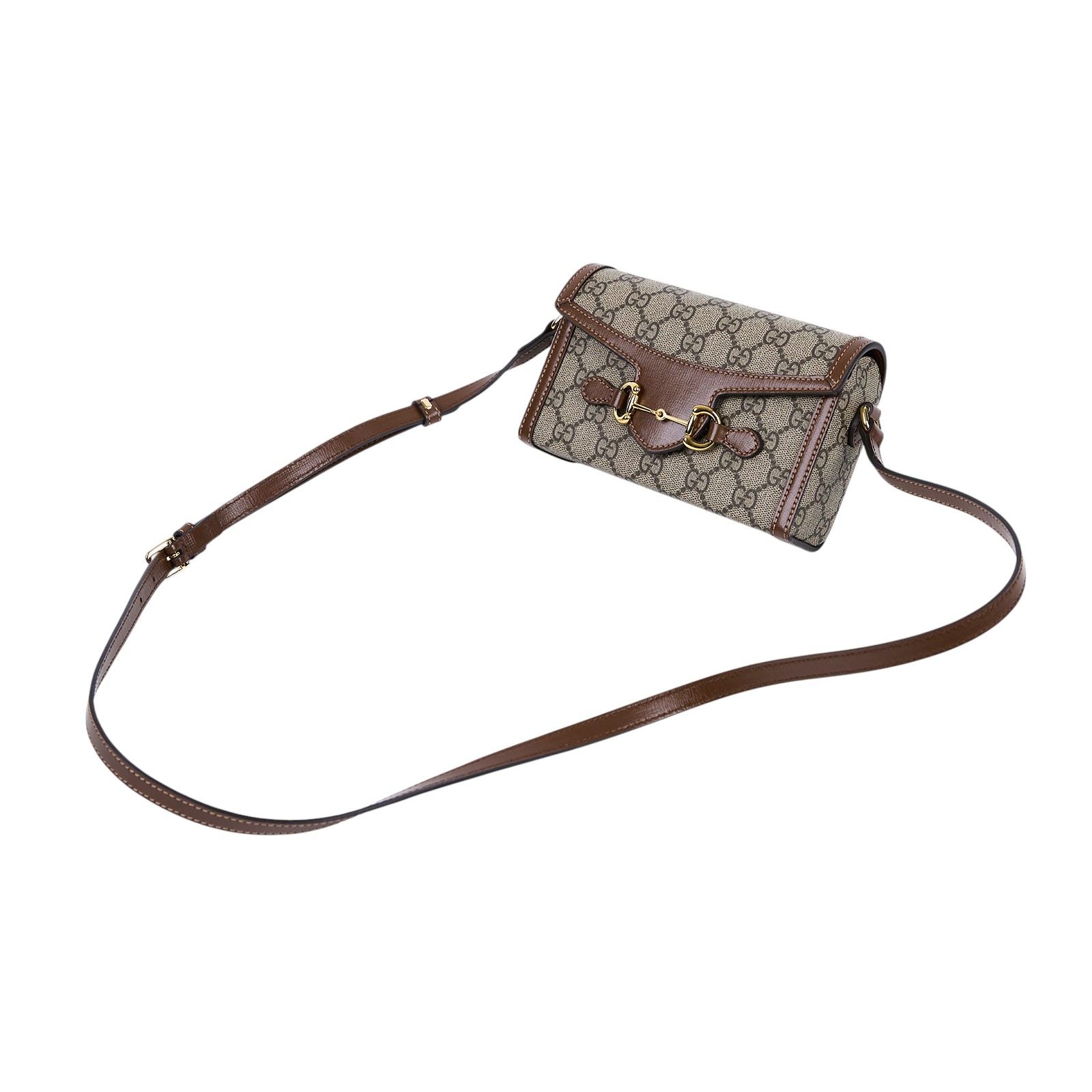 古馳 GUCCI Horsebit 1955 馬銜扣 迷你袋 斜背包 699296 92TCG 棕1955馬銜釦相機包 無附屬品