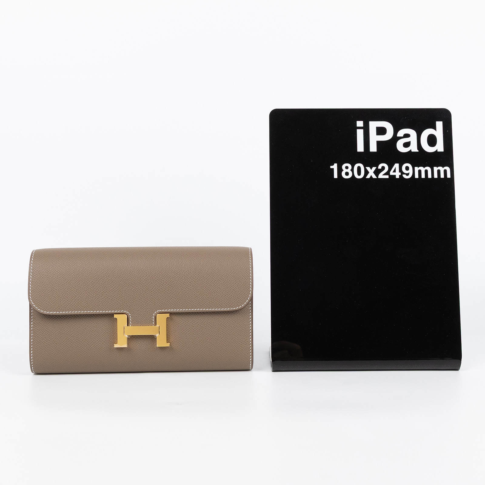 愛馬仕 Hermes Constance to go 康康包 長夾 金色五金 大象灰色 H080125CC18 K   原廠盒子/背帶/購買證明影本