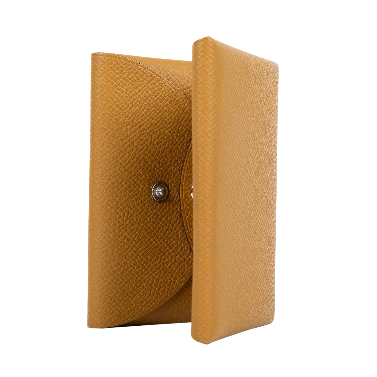 愛馬仕 Hermes Calvi Duo 卡包 CALD B刻 棕CALVI DUO 原廠盒子