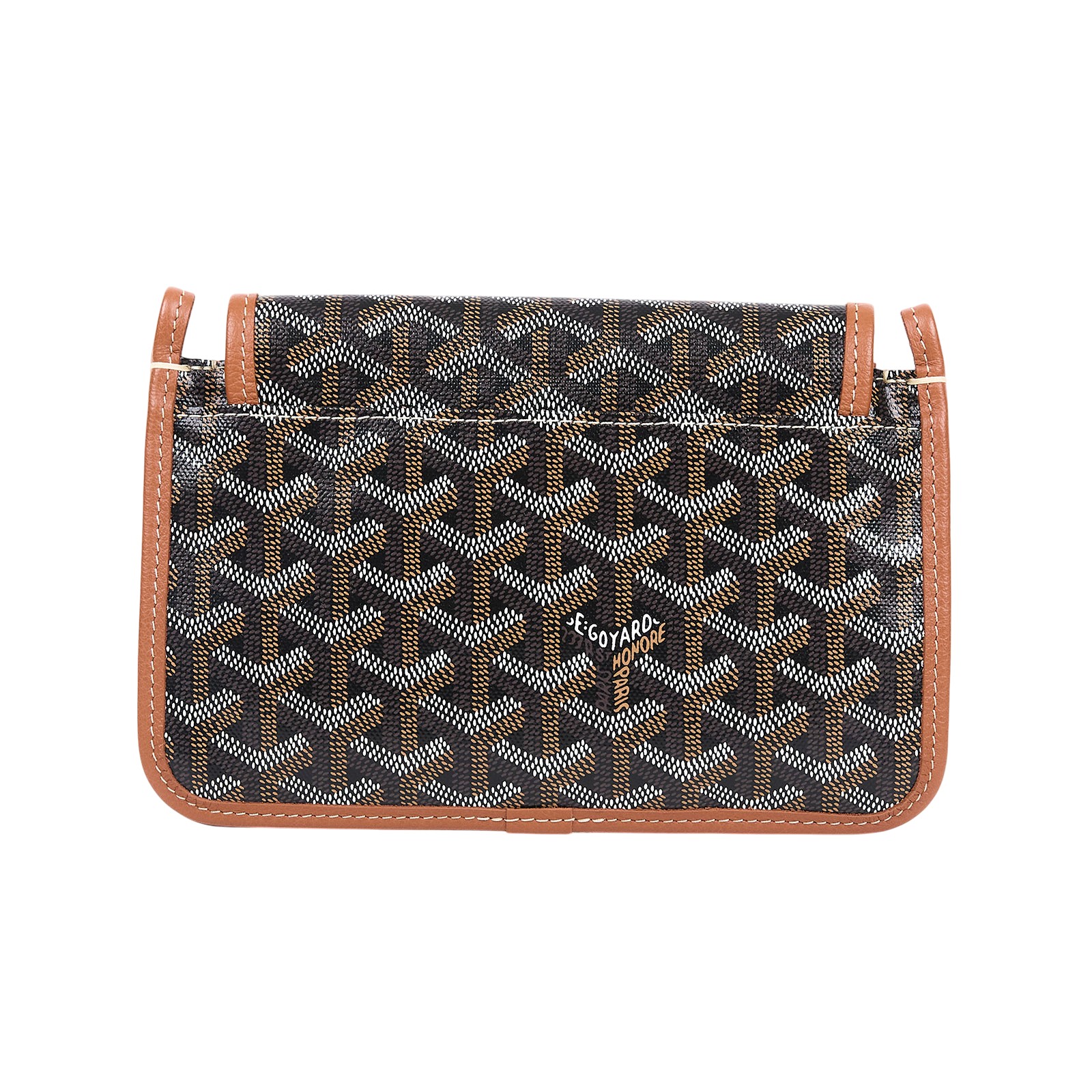 高雅德 GOYARD Plumet Pocket Wallet 肩背 隨身錢包 PLUMETPMLTY 焦糖/黑 愛心PLUMET 防塵袋/購買證明