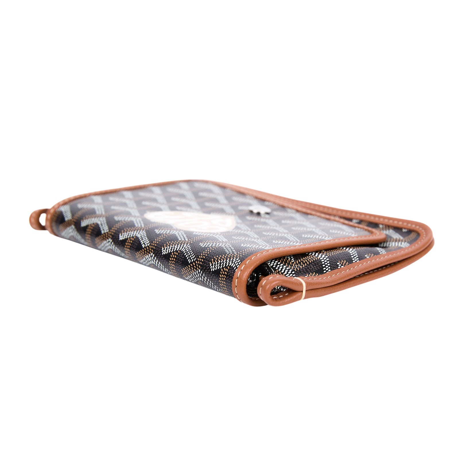 高雅德 GOYARD Plumet Pocket Wallet 肩背 隨身錢包 PLUMETPMLTY 焦糖/黑 愛心PLUMET 防塵袋/購買證明