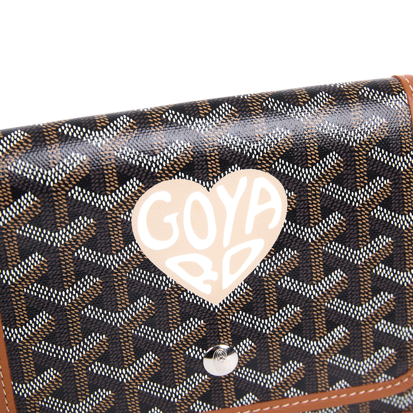 高雅德 GOYARD Plumet Pocket Wallet 肩背 隨身錢包 PLUMETPMLTY 焦糖/黑 愛心PLUMET 防塵袋/購買證明