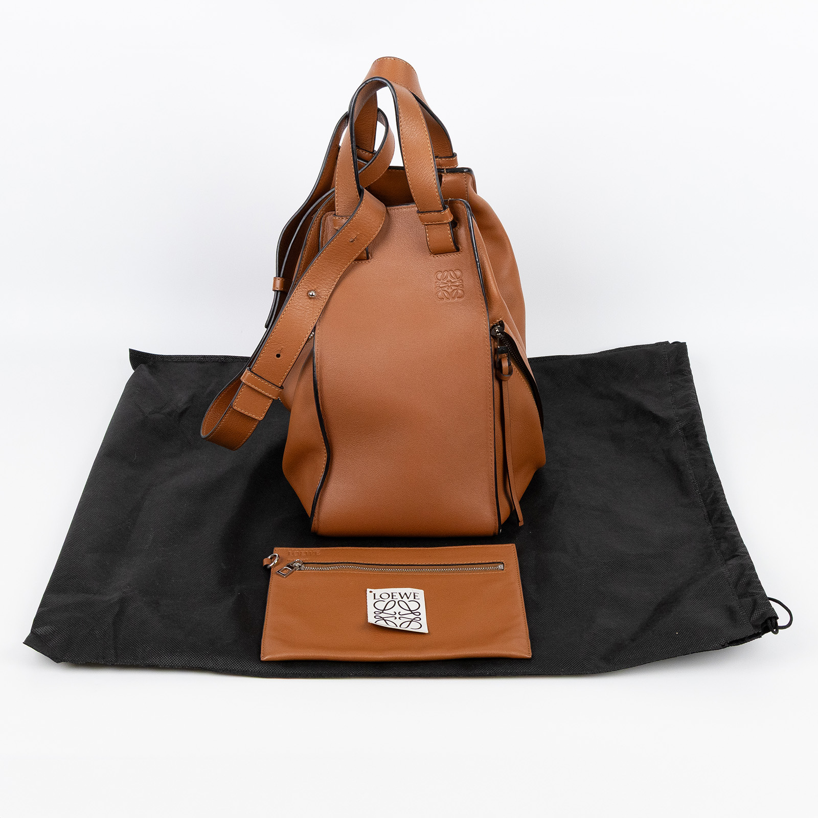 羅意威 LOEWE Small Hammock bag 手提 斜背包 A538S35X51 焦糖HAMMOCK 無附屬品