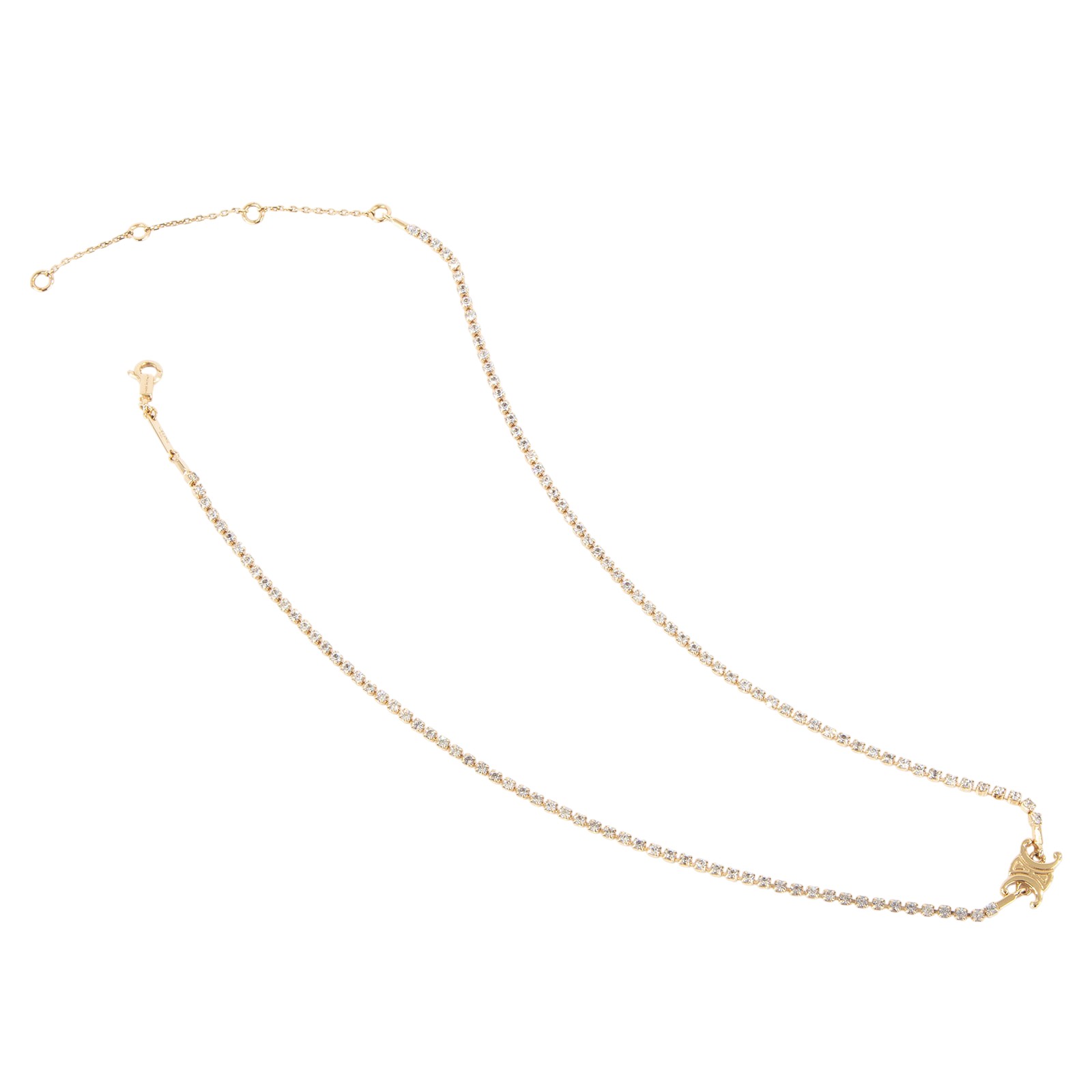 思琳 CELINE Triomphe 黃銅 迷你項鍊 460MS6BRA 金色凱旋項鍊 原廠盒子/防塵袋