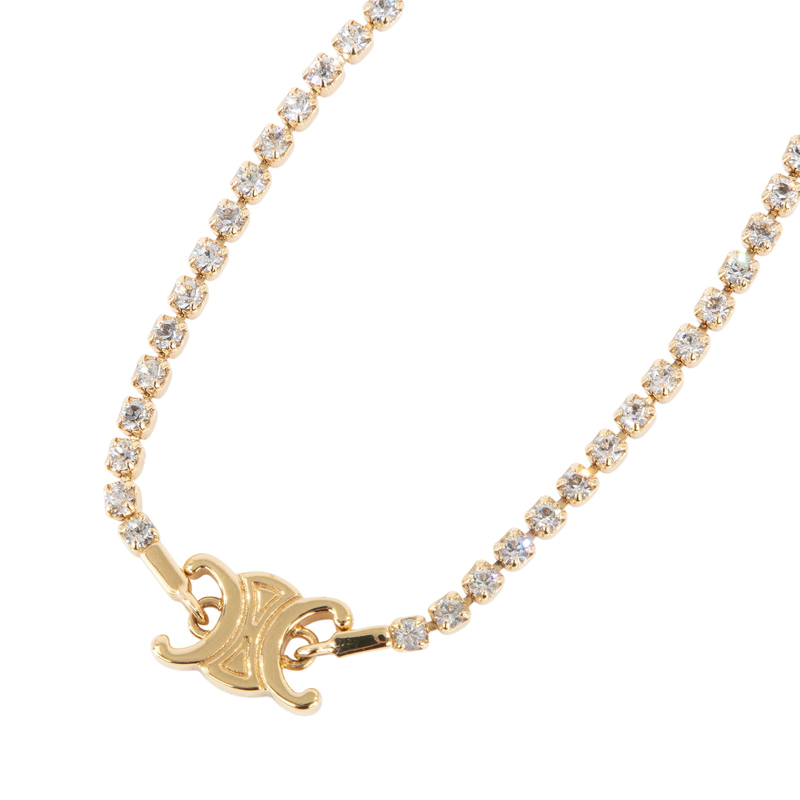 思琳 CELINE Triomphe 黃銅 迷你項鍊 460MS6BRA 金色凱旋項鍊 原廠盒子/防塵袋