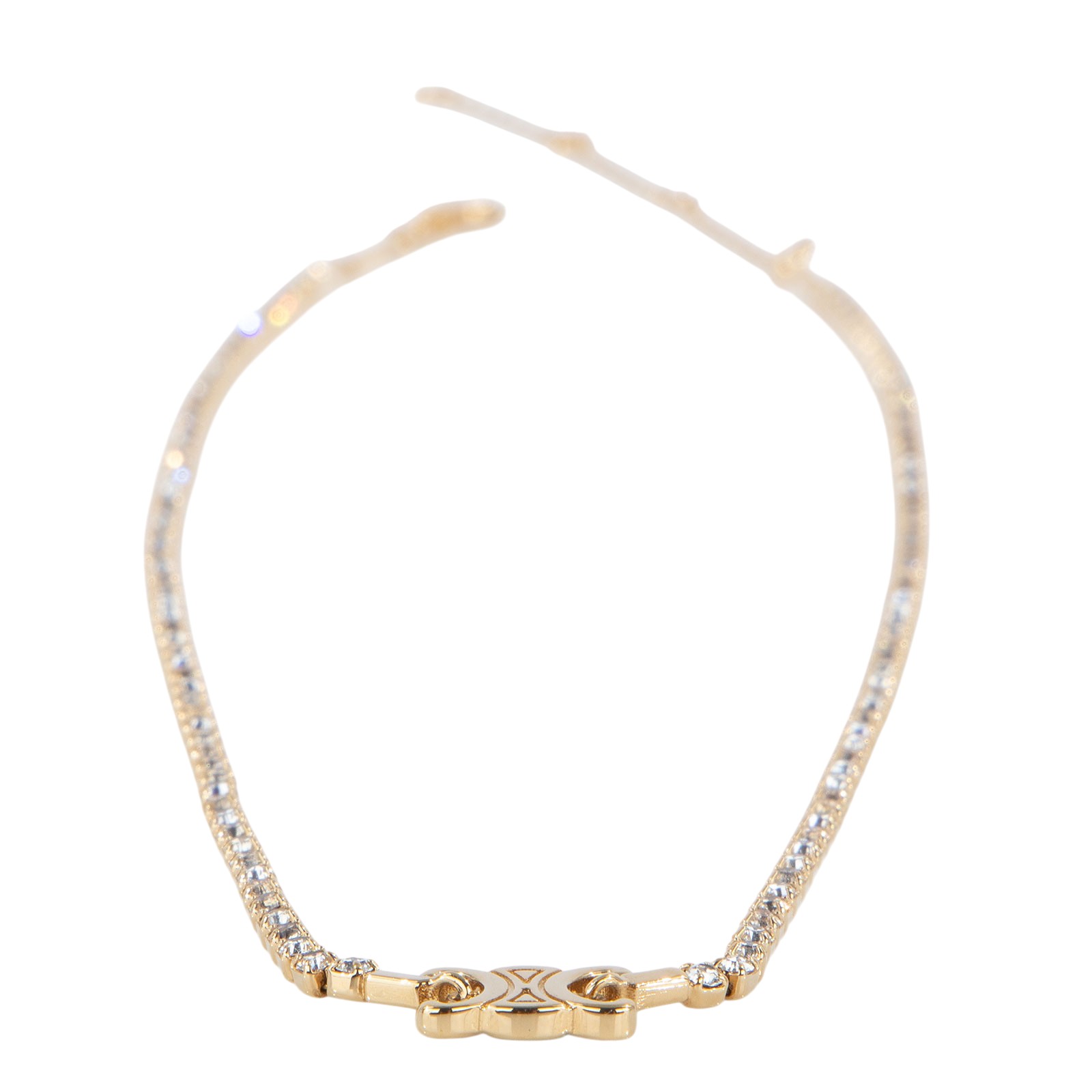 思琳 CELINE Triomphe 黃銅 迷你項鍊 460MS6BRA 金色凱旋項鍊 原廠盒子/防塵袋