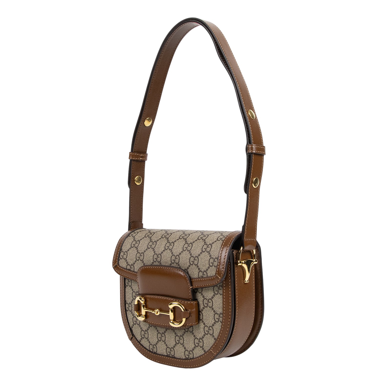 古馳 GUCCI Horsebit 1955 圓形 迷你袋 760191 92TCG 棕1955馬鞍包 防塵袋