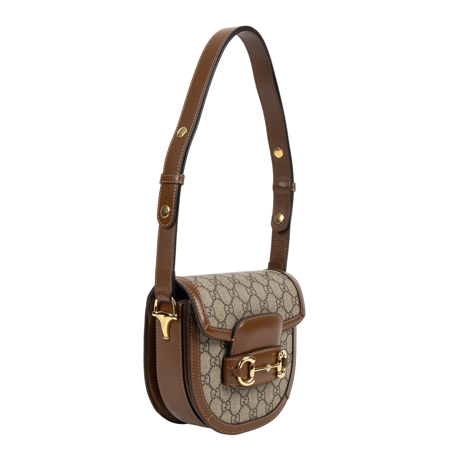 古馳 GUCCI Horsebit 1955 圓形 迷你袋 760191 92TCG 棕1955馬鞍包 防塵袋