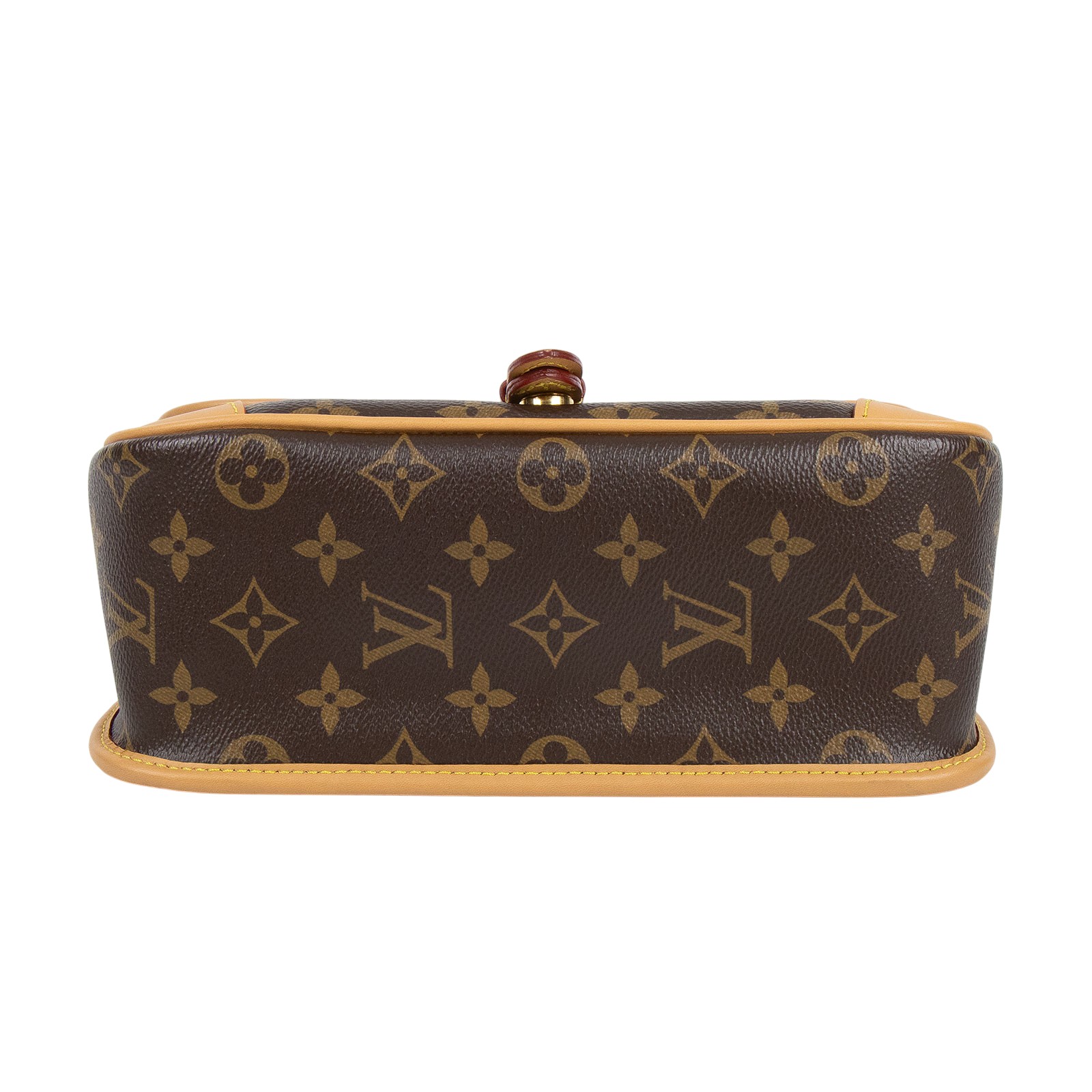 路易威登 LOUIS VUITTON Diane 腋下包法棍 單肩背包 經典帆布 M45985 晶片款 棕原花DIANE法棍包　スト欠品 背帶