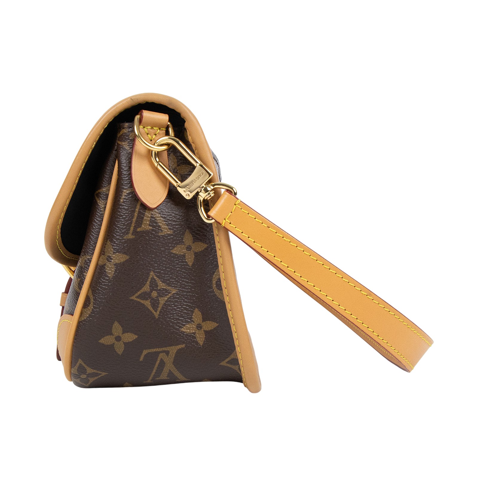 路易威登 LOUIS VUITTON Diane 腋下包法棍 單肩背包 經典帆布 M45985 晶片款 棕原花DIANE法棍包　スト欠品 背帶