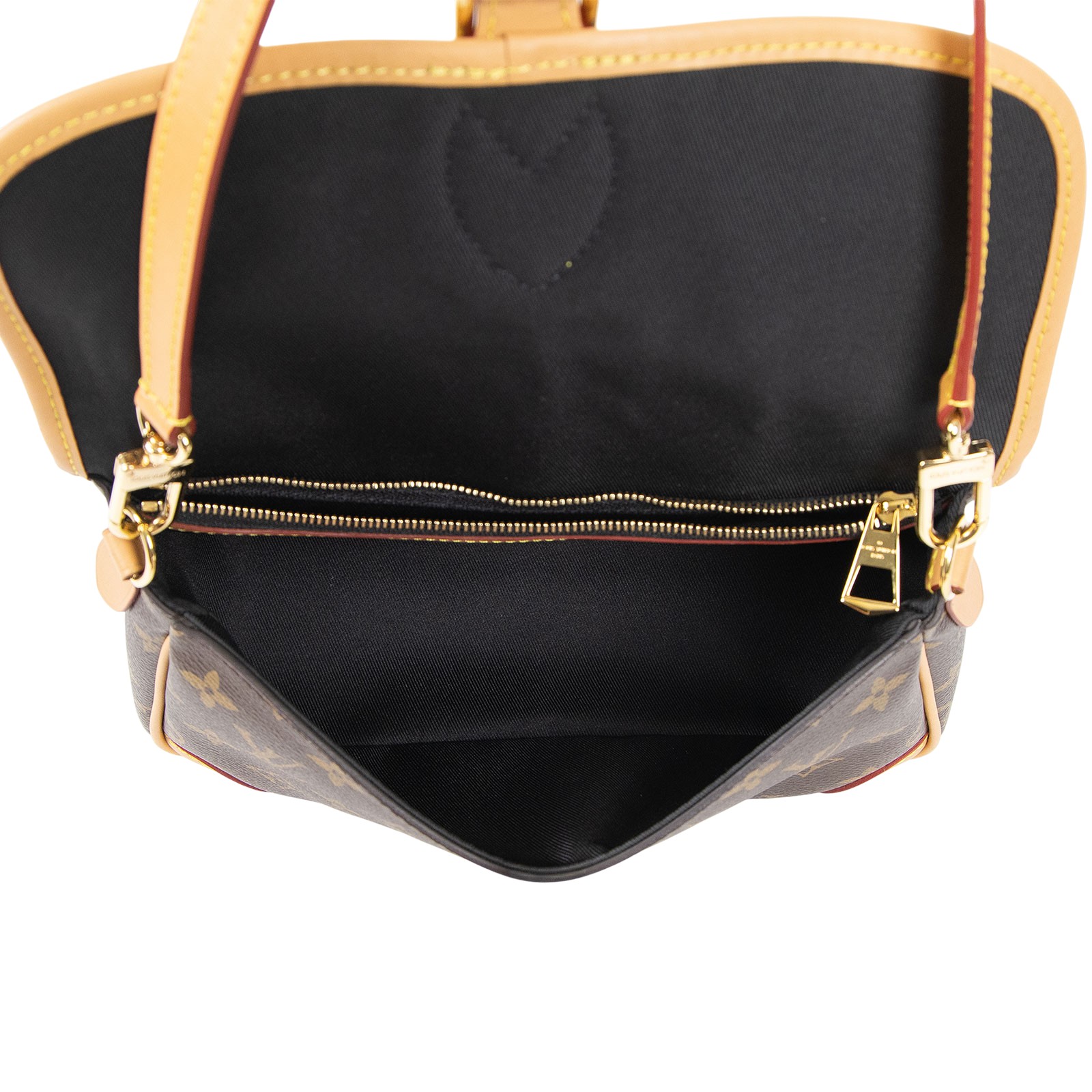 路易威登 LOUIS VUITTON Diane 腋下包法棍 單肩背包 經典帆布 M45985 晶片款 棕原花DIANE法棍包　スト欠品 背帶