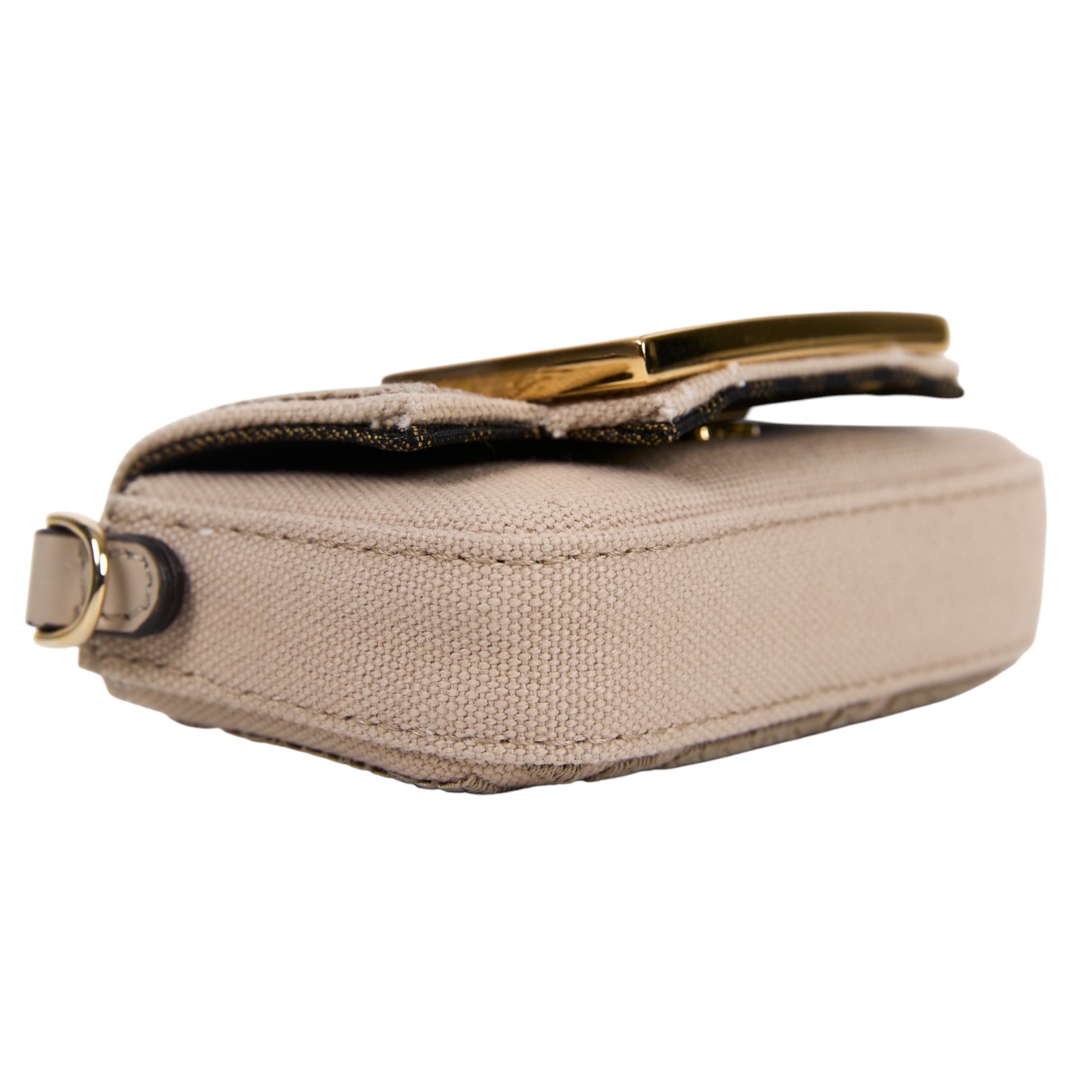 芬迪 FENDI FF Logo Nano Baguette 包款吊飾 7AS045A9P6 奶茶帆布NANO BAGUETTE 無附屬品