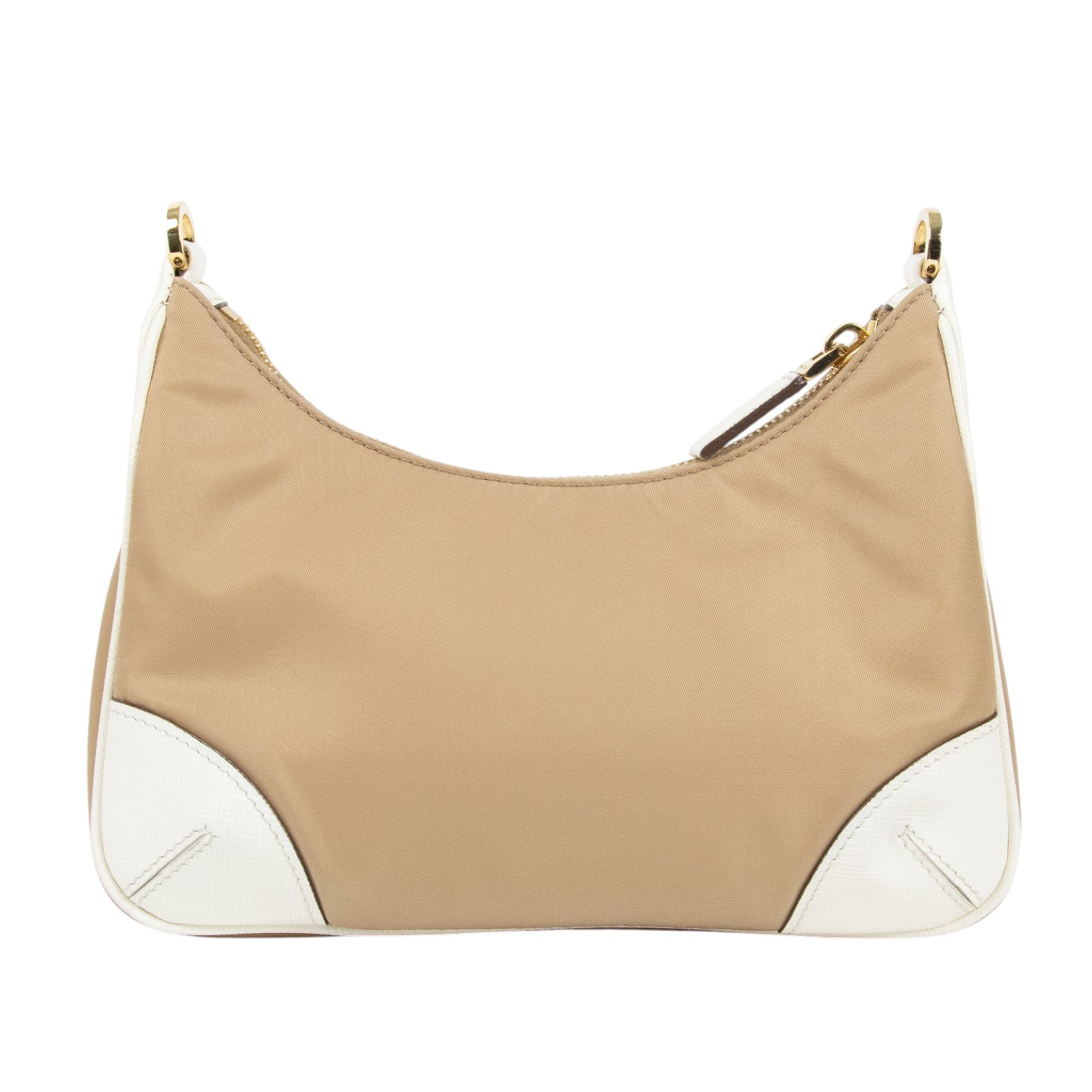 普拉達 PRADA Re-Edition 2005 Re-Nylon 手袋 1BH204_R064 奶茶機器人三合一 防塵袋/機器人吊飾/背帶