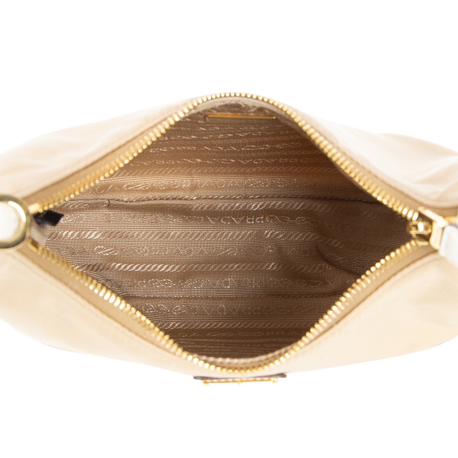 普拉達 PRADA Re-Edition 2005 Re-Nylon 手袋 1BH204_R064 奶茶機器人三合一 防塵袋/機器人吊飾/背帶