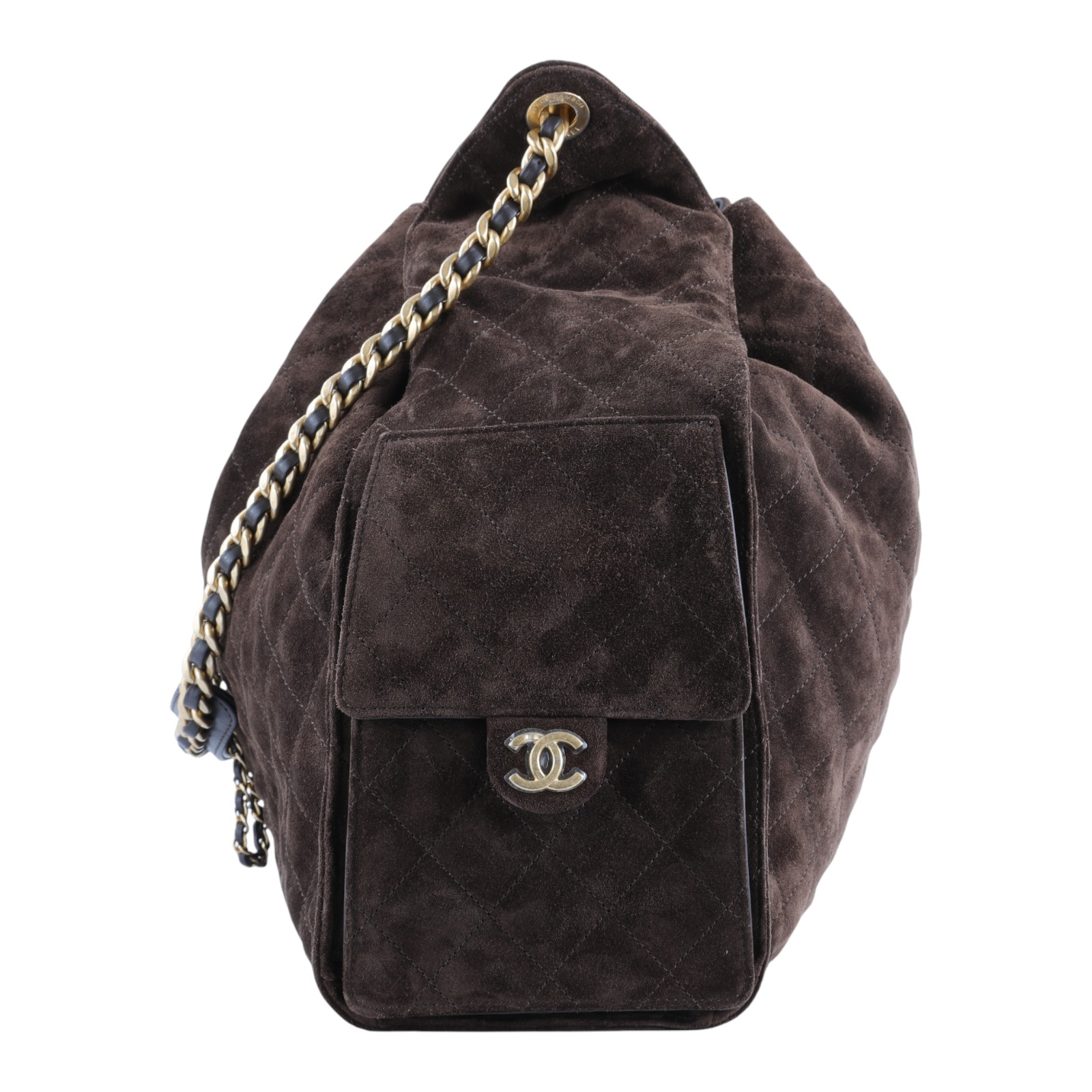 香奈兒 CHANEL 2025 春夏 25 大型包 AS5553 B18799 晶片款 咖啡麂皮25包 大款 原廠盒子/防塵袋 二手精品 ...