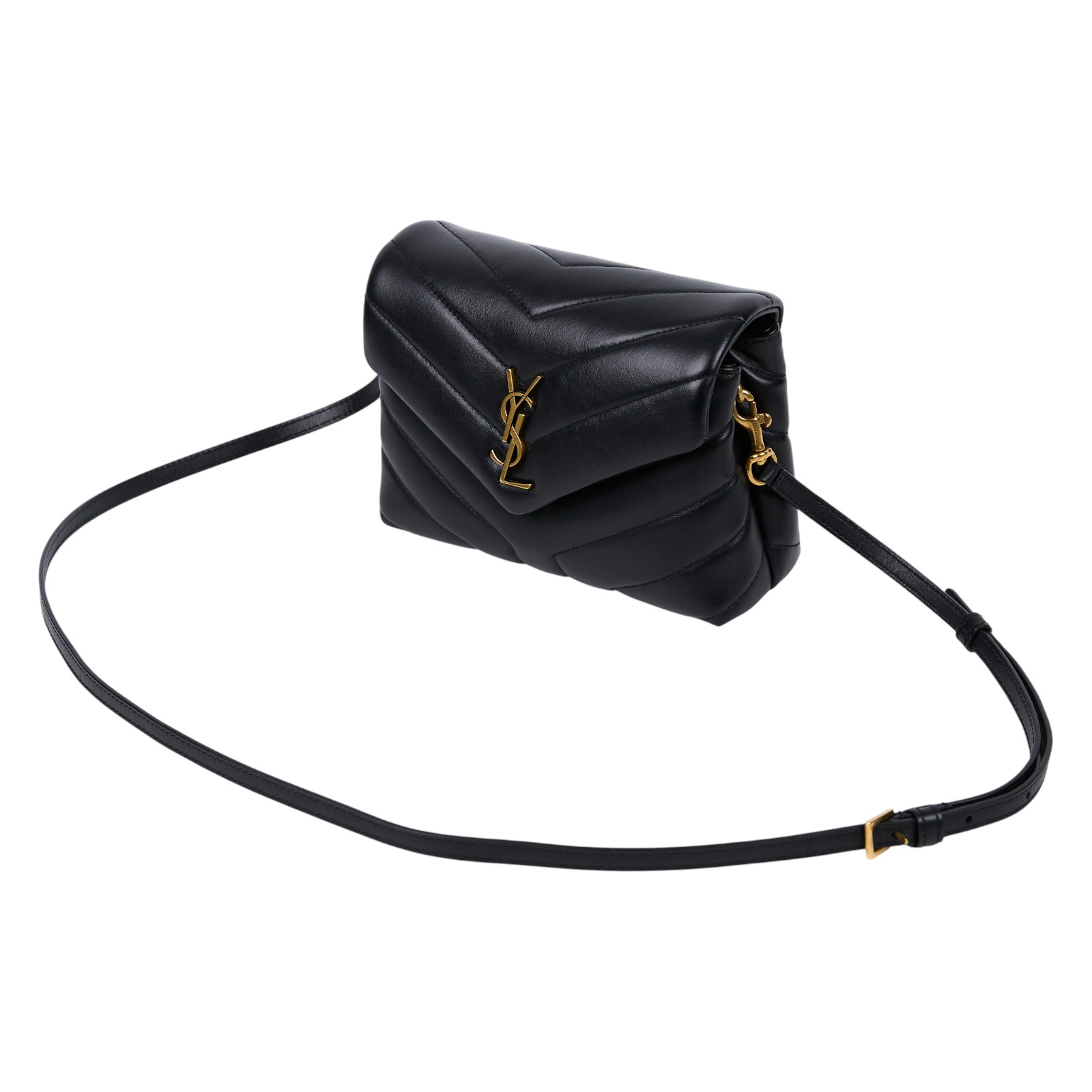 聖羅蘭 YSL SAINT LAURENT Loulou 絎縫 小牛皮 TOY 迷你 手袋  肩背 斜背包 金色五金 678401DV707  防塵袋