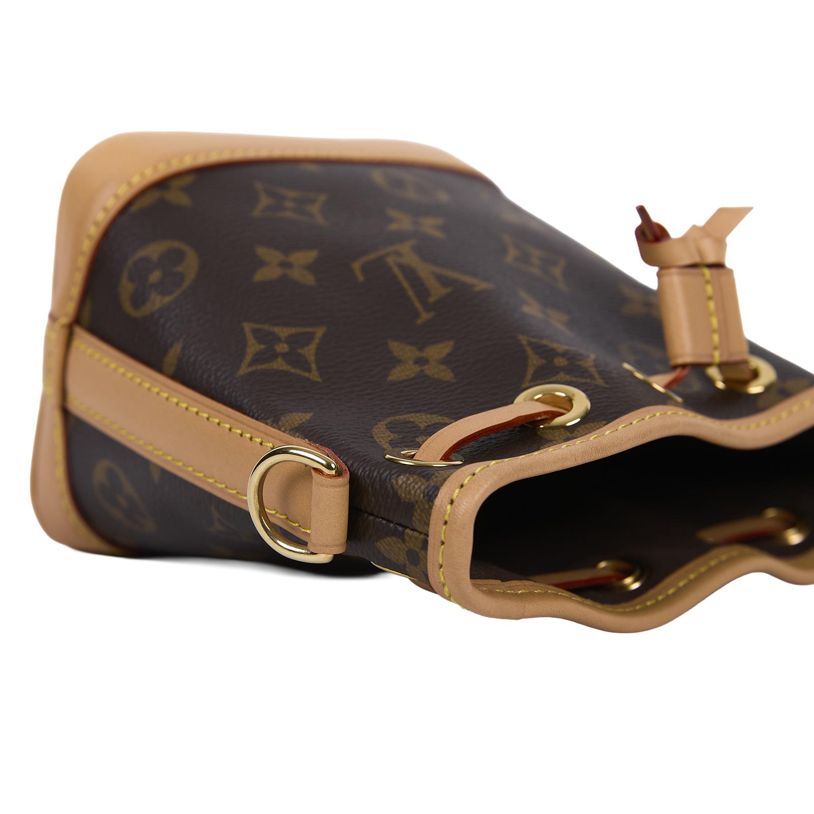 路易威登 LOUIS VUITTON Nano Noé 原花 束口水桶包 M81266 晶片款 原花NANO NOE 無附屬品