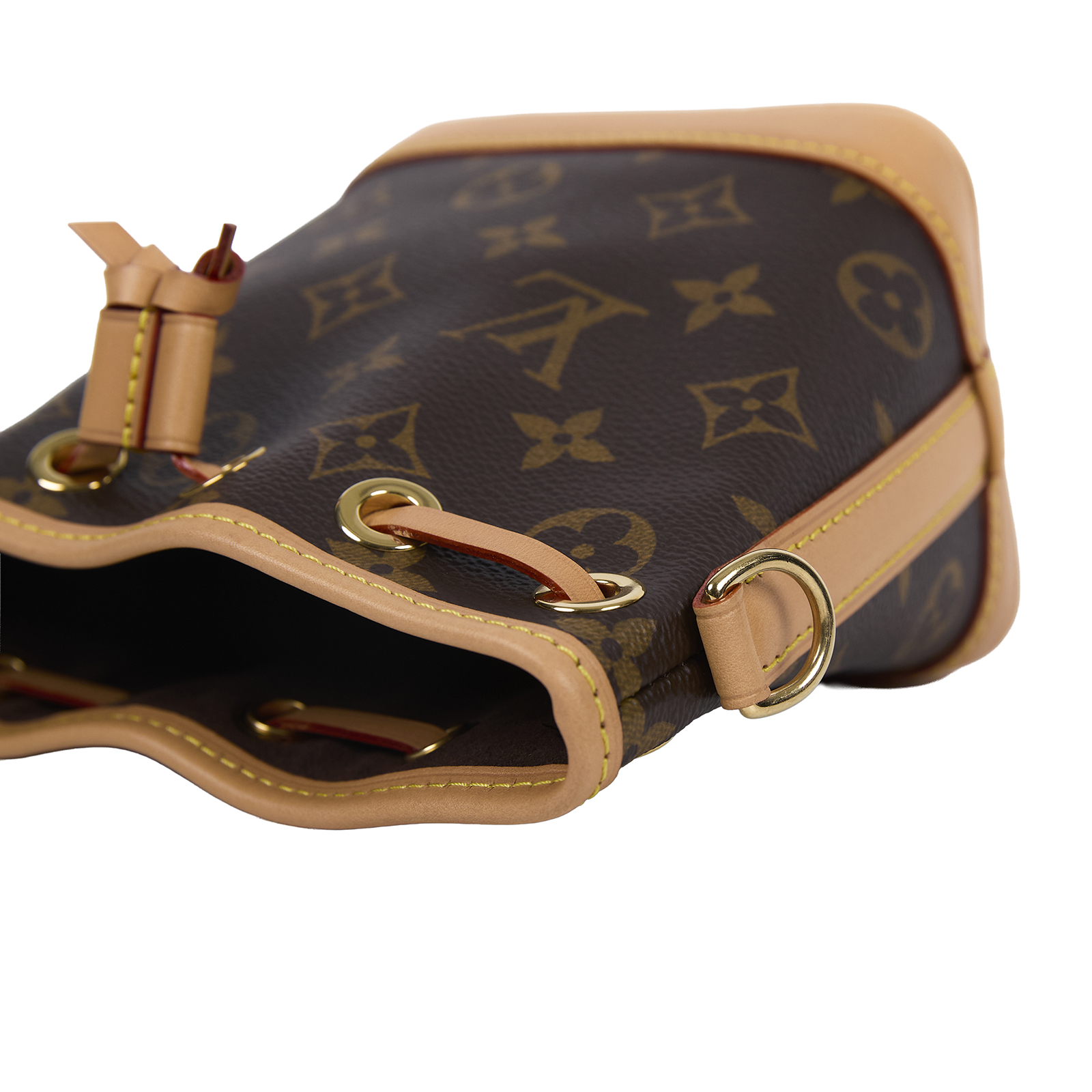 路易威登 LOUIS VUITTON Nano Noé 原花 束口水桶包 M81266 晶片款 原花NANO NOE 無附屬品