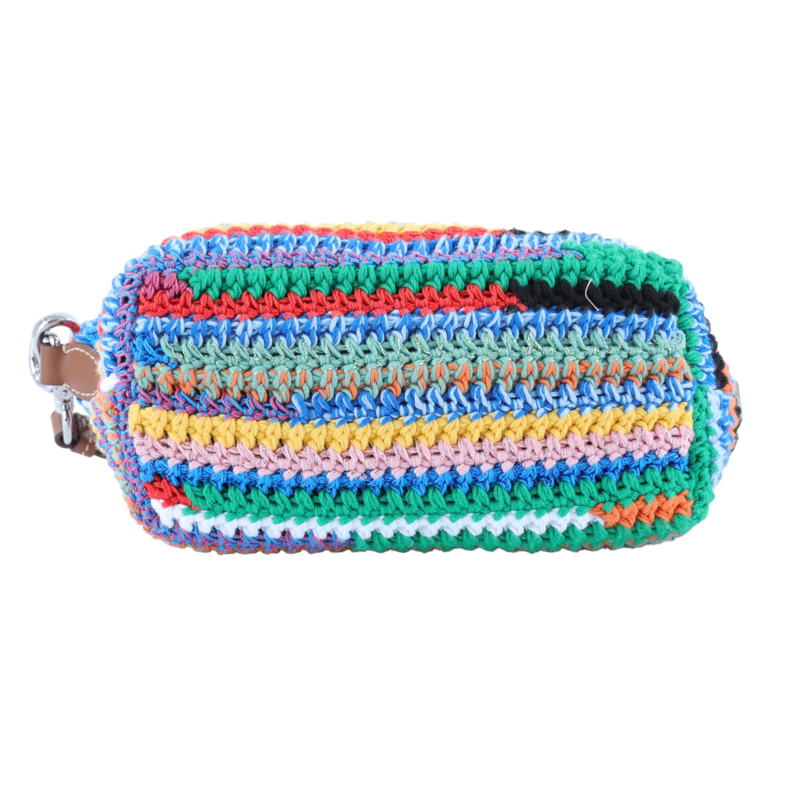 繆繆 MIU MIU Fabric Crochet Pouch 隨身小包 5NE841 AF46 彩色毛呢HOBO 防塵袋/購買證明