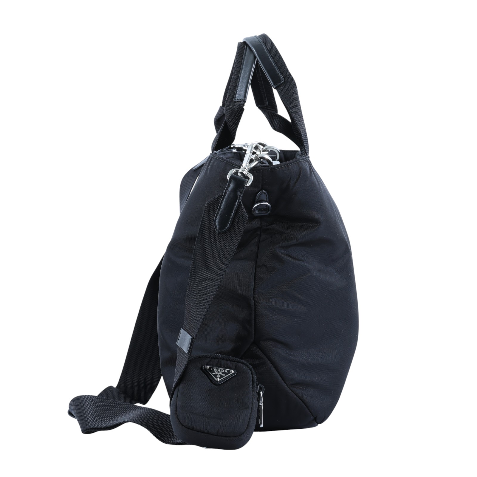 普拉達 PRADA Re-Nylon 托特包 1BG867_RV44 黑尼龍VERA NERO兩用包 防塵袋/購買證明/內袋