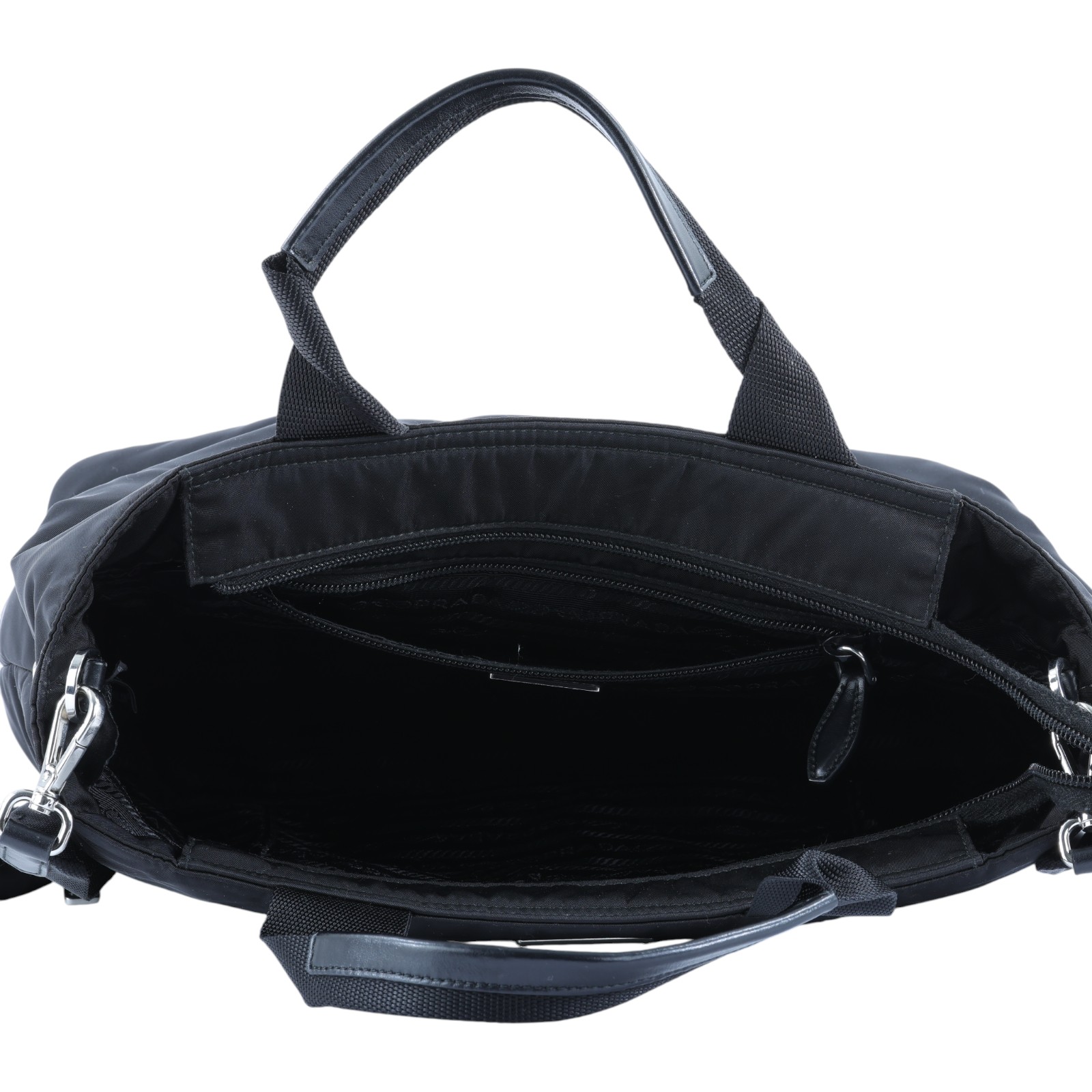 普拉達 PRADA Re-Nylon 托特包 1BG867_RV44 黑尼龍VERA NERO兩用包 防塵袋/購買證明/內袋