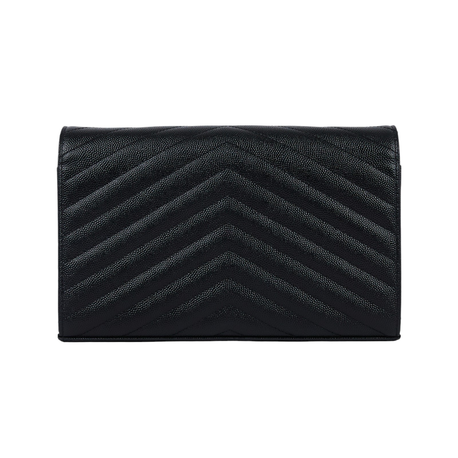 聖羅蘭 YSL SAINT LAURENT Cassandre 經典粒面皮革 鏈條 錢包 同色五金 377828BOW08  原廠盒子/購買證明