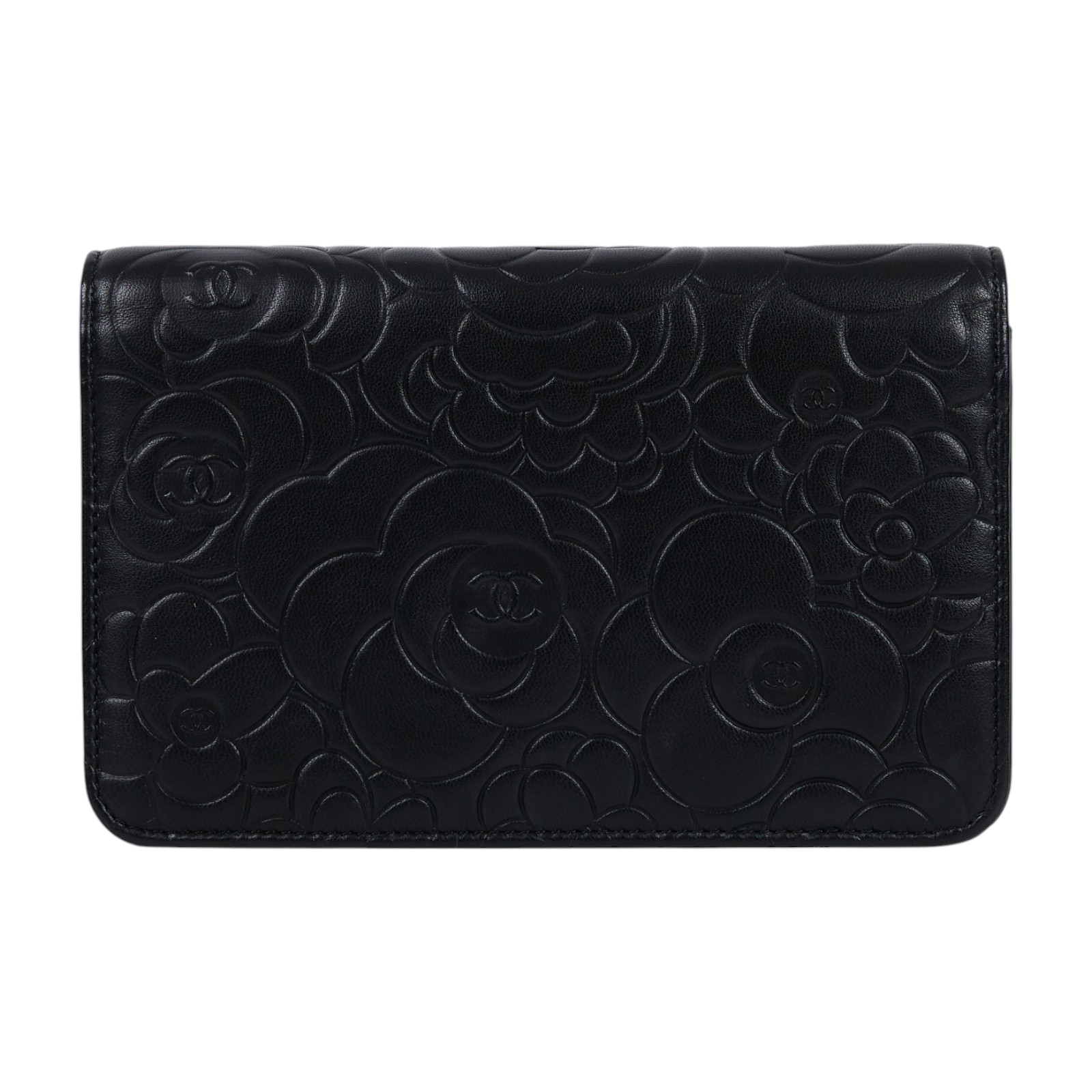 香奈兒 CHANEL CC LOGO WOC 單肩包 斜肩包 皮夾 A47421 20開黑山茶花WOC 保證卡