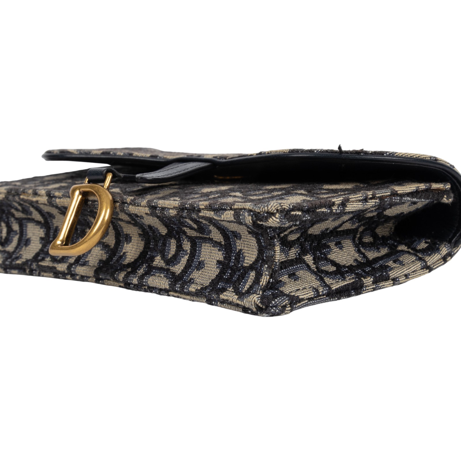 迪奧 CHRISTIAN DIOR Saddle 馬鞍 腰包 S5619CTZQ 藍緹花帆布SADDLE馬鞍腰包 無附屬品