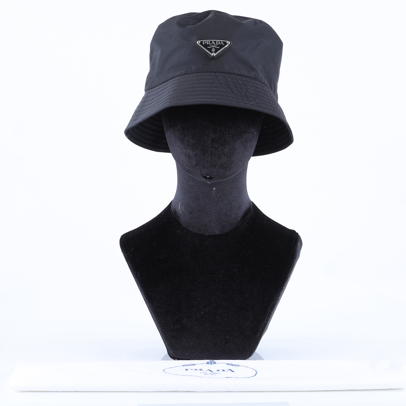 普拉達 PRADA Re-Nylon 漁夫帽 2HC137_2DMI_M 黑漁夫帽#M 防塵袋