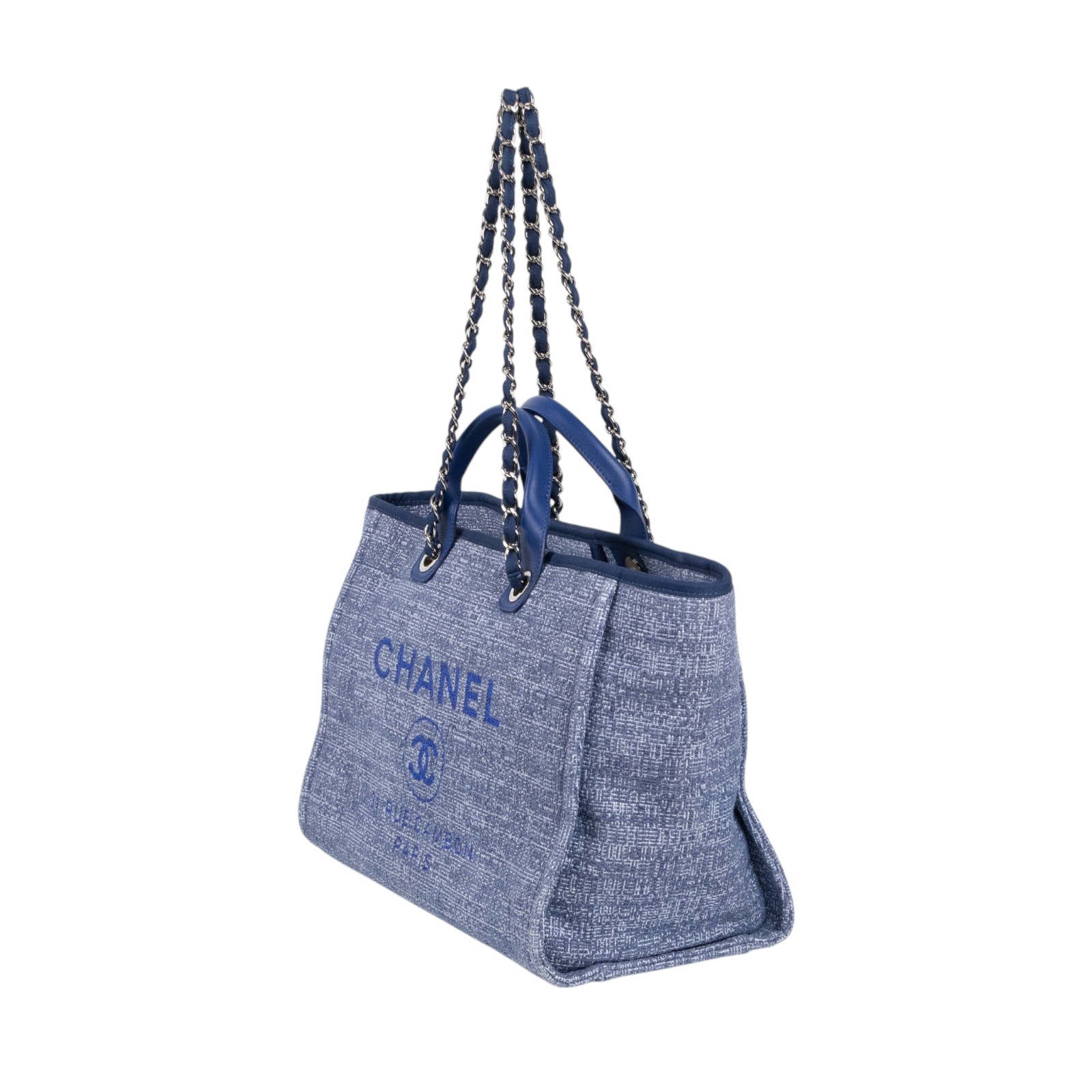 香奈兒 CHANEL DEAUVILLE MM 沙灘 托特包 A67001 25開深藍毛尼DEAUVILLE沙灘包 防塵袋/保證卡
