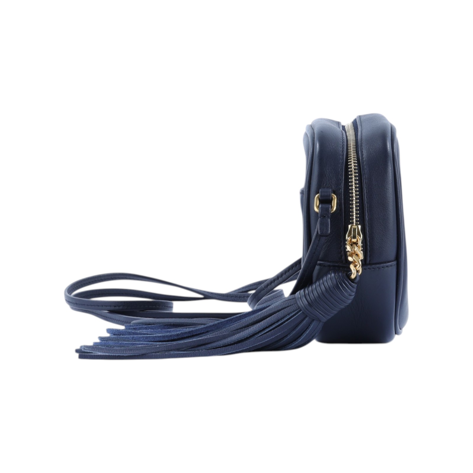 聖羅蘭 YSL SAINT LAURENT Blogger 斜挎包 425317BJ58J  深藍色 LOU流蘇相機包 無附屬品
