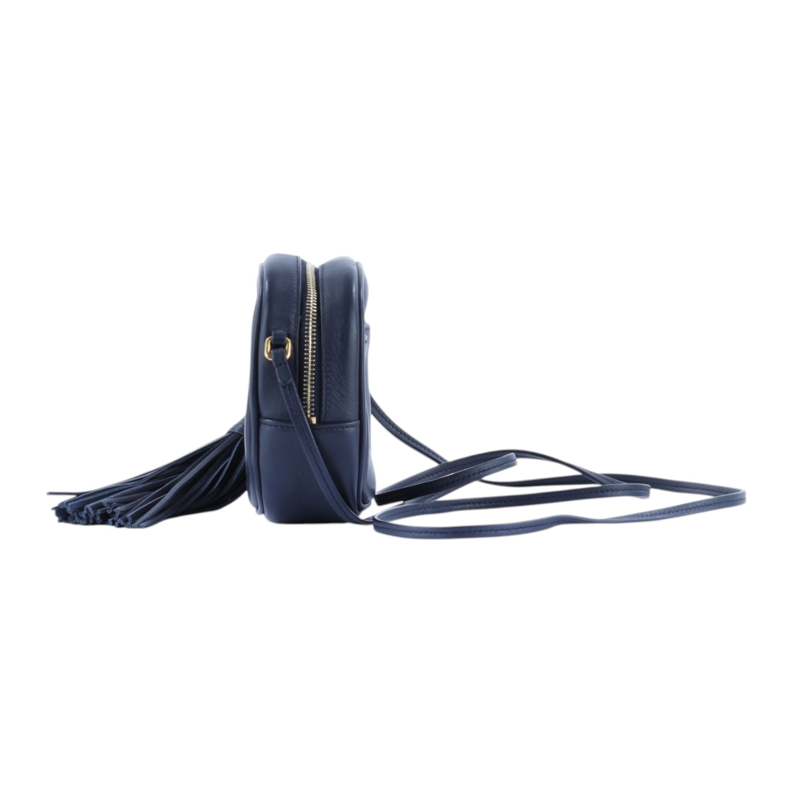 聖羅蘭 YSL SAINT LAURENT Blogger 斜挎包 425317BJ58J  深藍色 LOU流蘇相機包 無附屬品