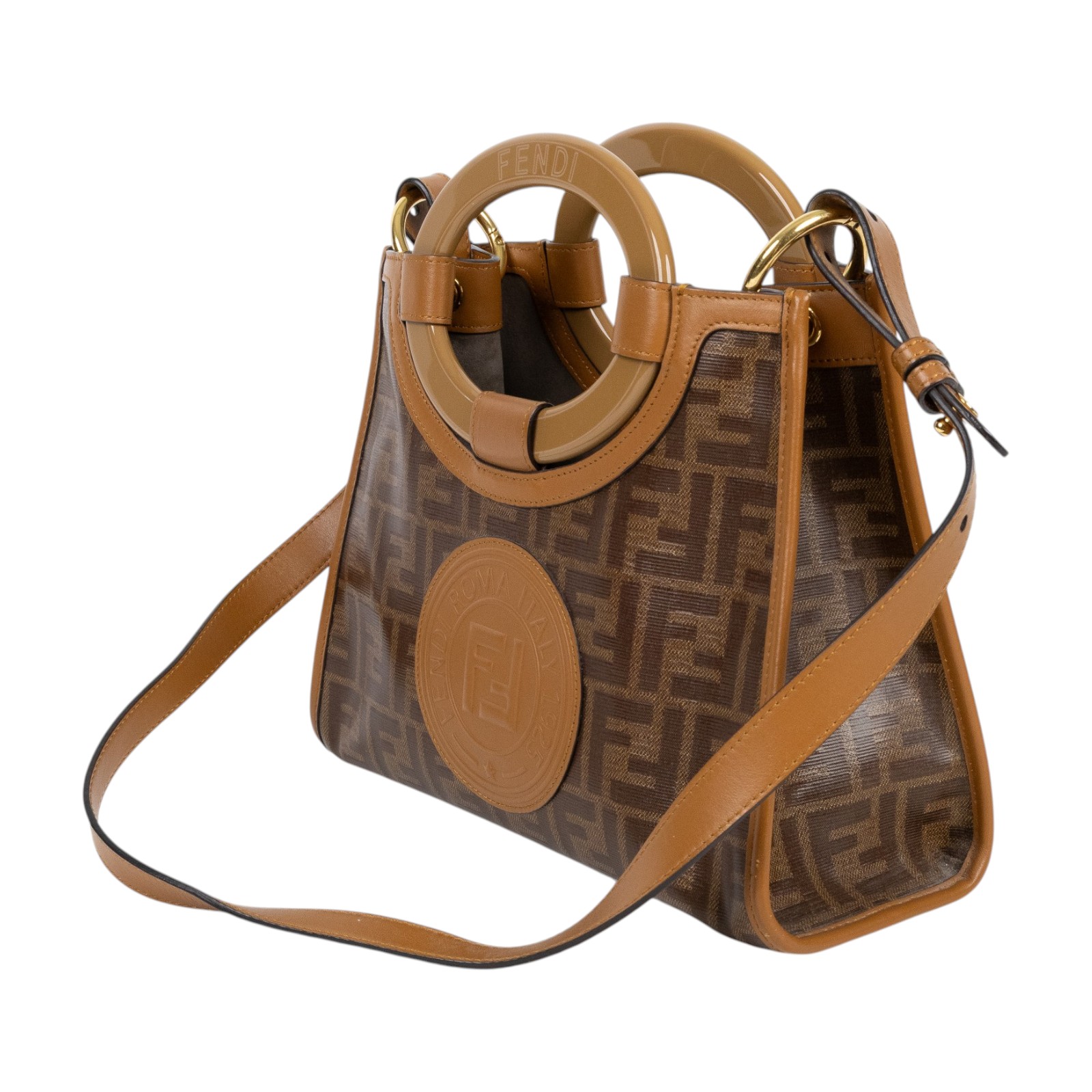 芬迪 FENDI FF Zucca Runaway Shopper 手提包 肩背包 斜背包 8BH353A86N Runaway Shopper小號 無附屬品