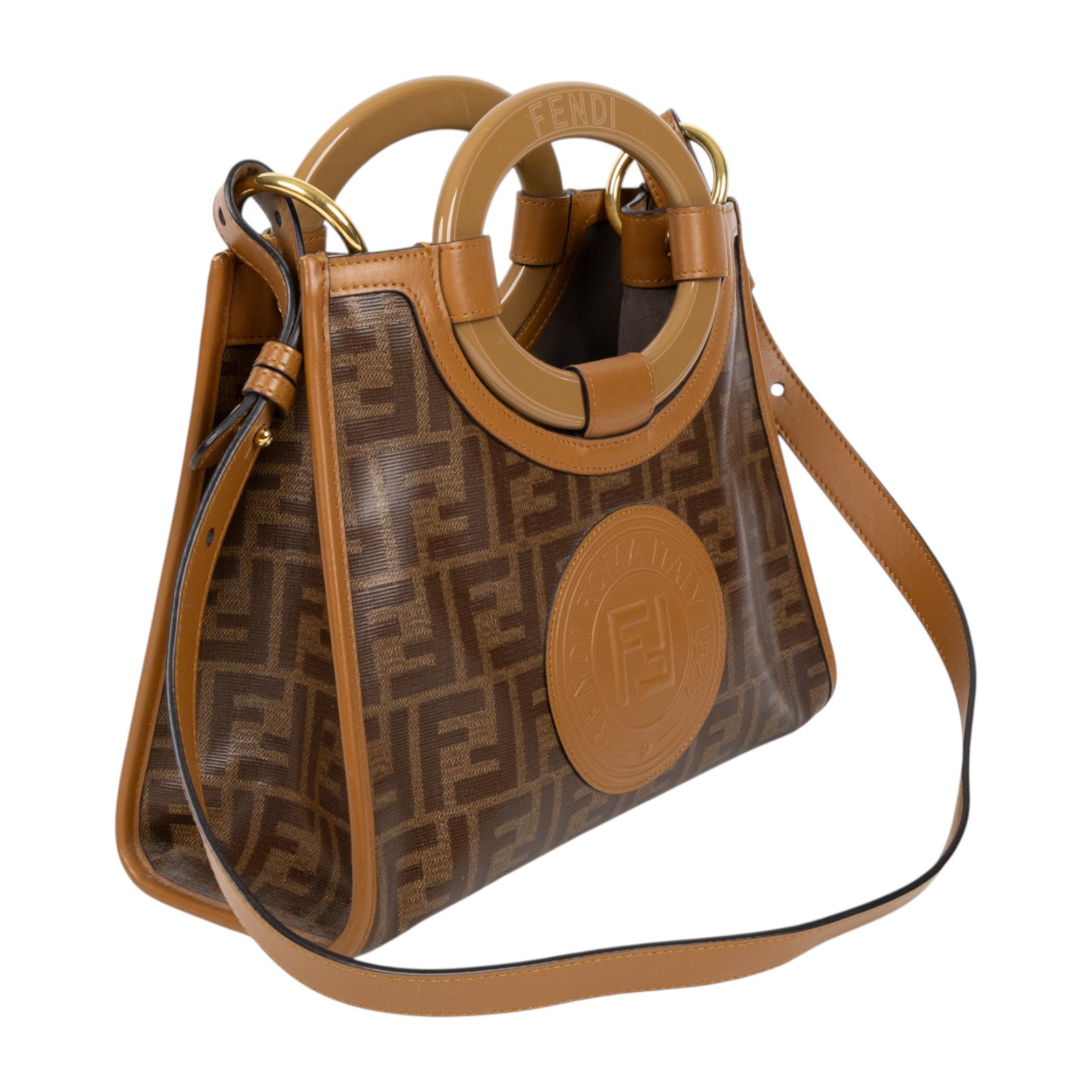 芬迪 FENDI FF Zucca Runaway Shopper 手提包 肩背包 斜背包 8BH353A86N Runaway Shopper小號 無附屬品