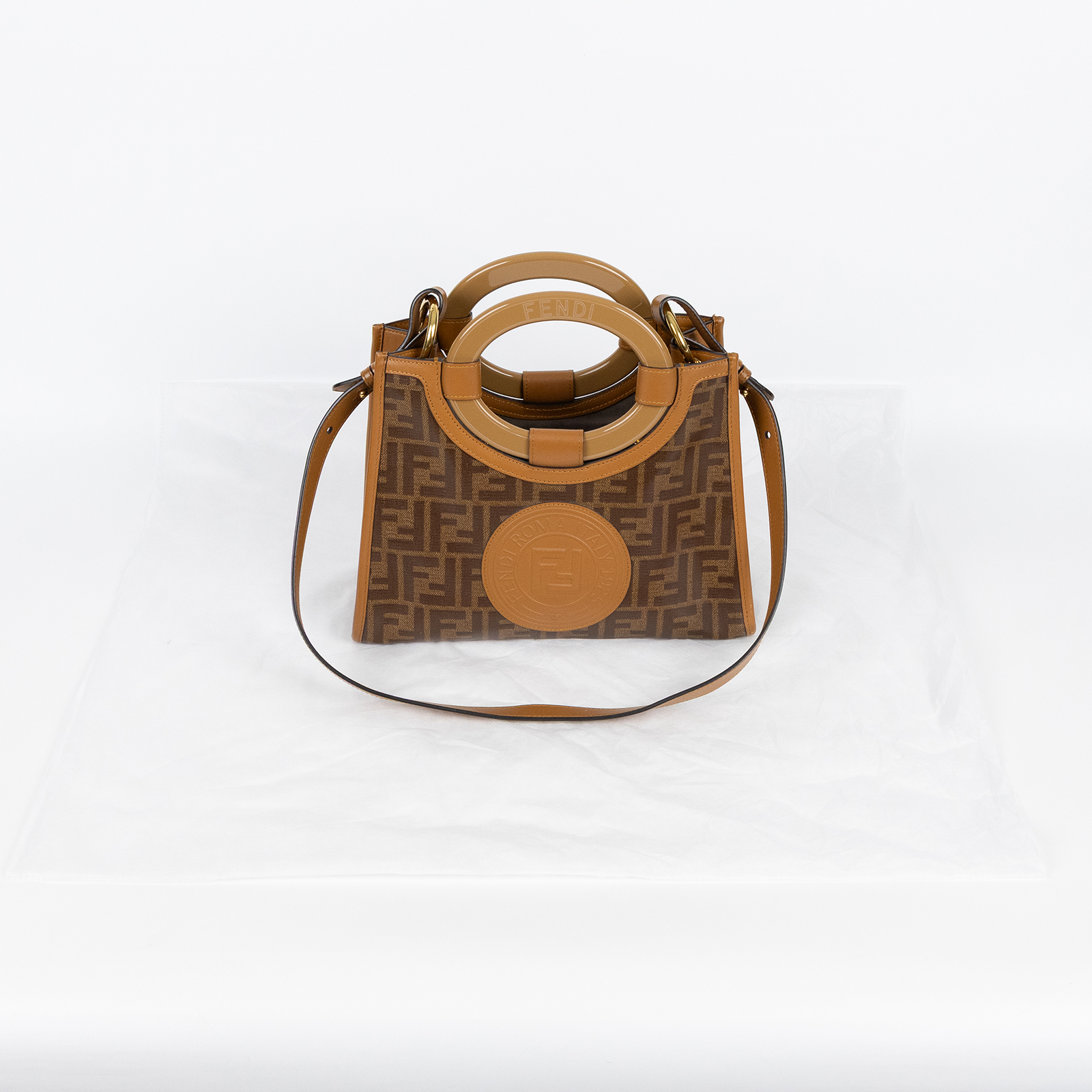 芬迪 FENDI FF Zucca Runaway Shopper 手提包 肩背包 斜背包 8BH353A86N Runaway Shopper小號 無附屬品