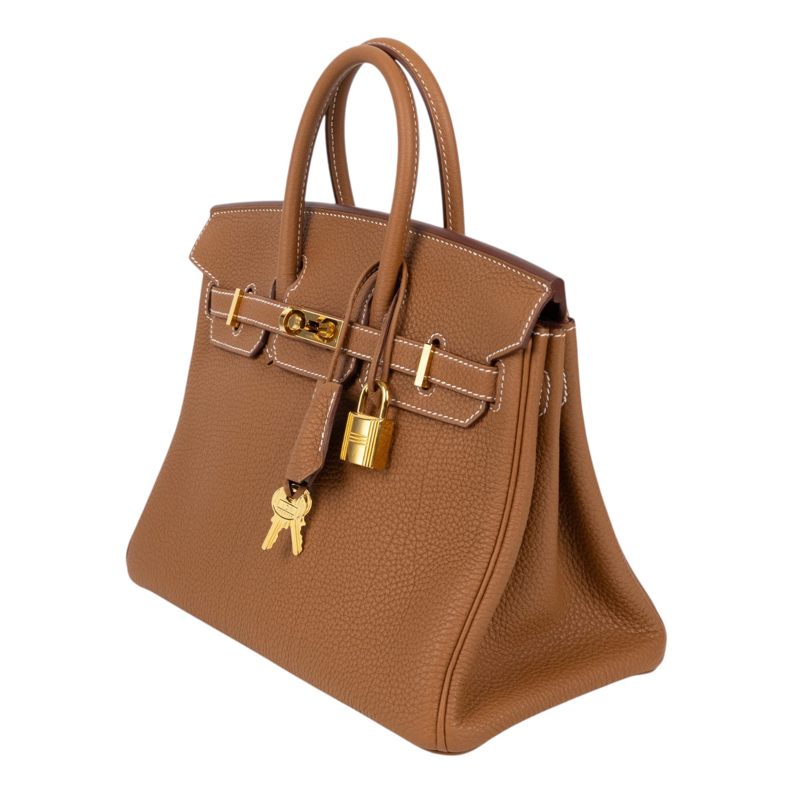 愛馬仕 Hermes Birkin Bag 柏金包 25 BK25 WPY524NF W刻金棕BIRKIN 25 TOGO 防塵袋/鎖組