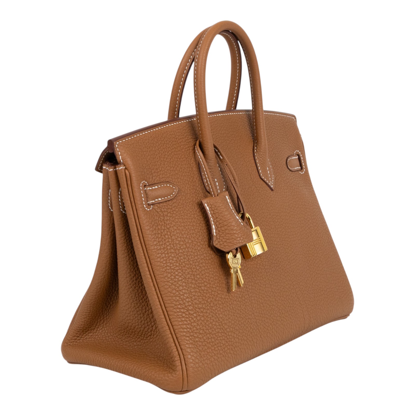 愛馬仕 Hermes Birkin Bag 柏金包 25 BK25 WPY524NF W刻金棕BIRKIN 25 TOGO 防塵袋/鎖組