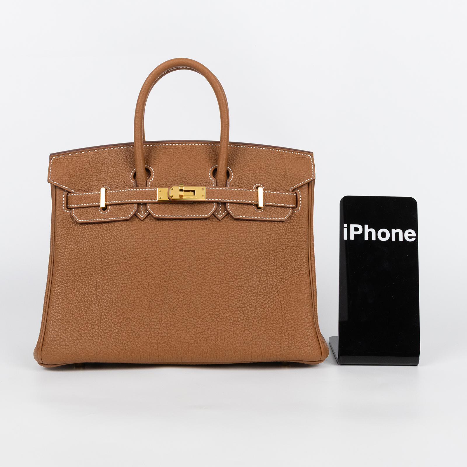 愛馬仕 Hermes Birkin Bag 柏金包 25 BK25 WPY524NF W刻金棕BIRKIN 25 TOGO 防塵袋/鎖組