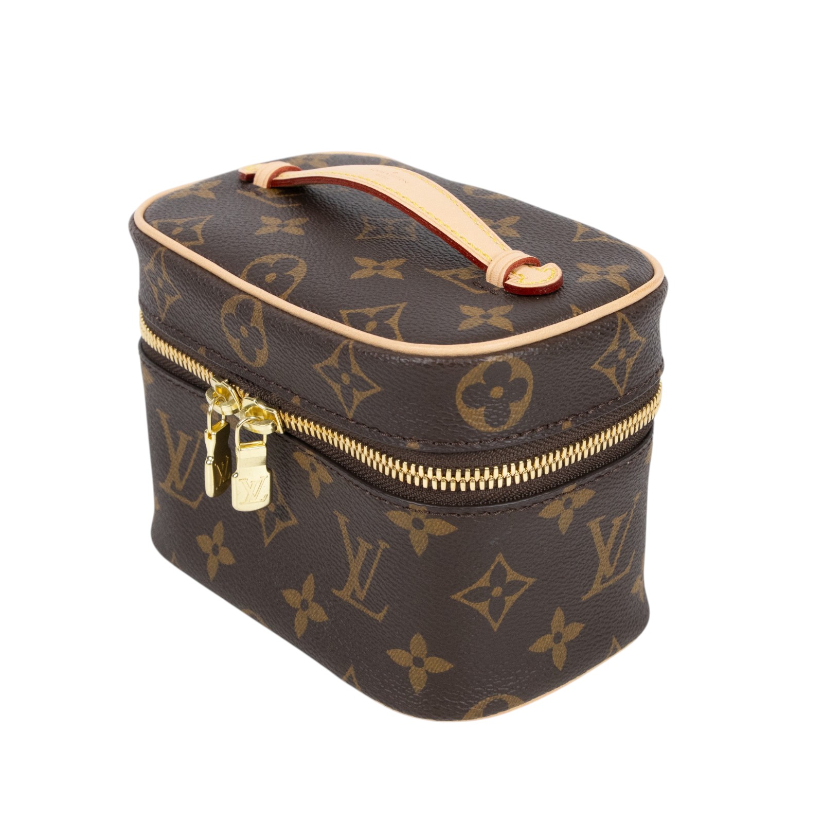 路易威登 LOUIS VUITTON Nice Nano 經典帆布 梳洗袋 化妝箱 M44936 晶片款 原花NICE NANO 防塵袋