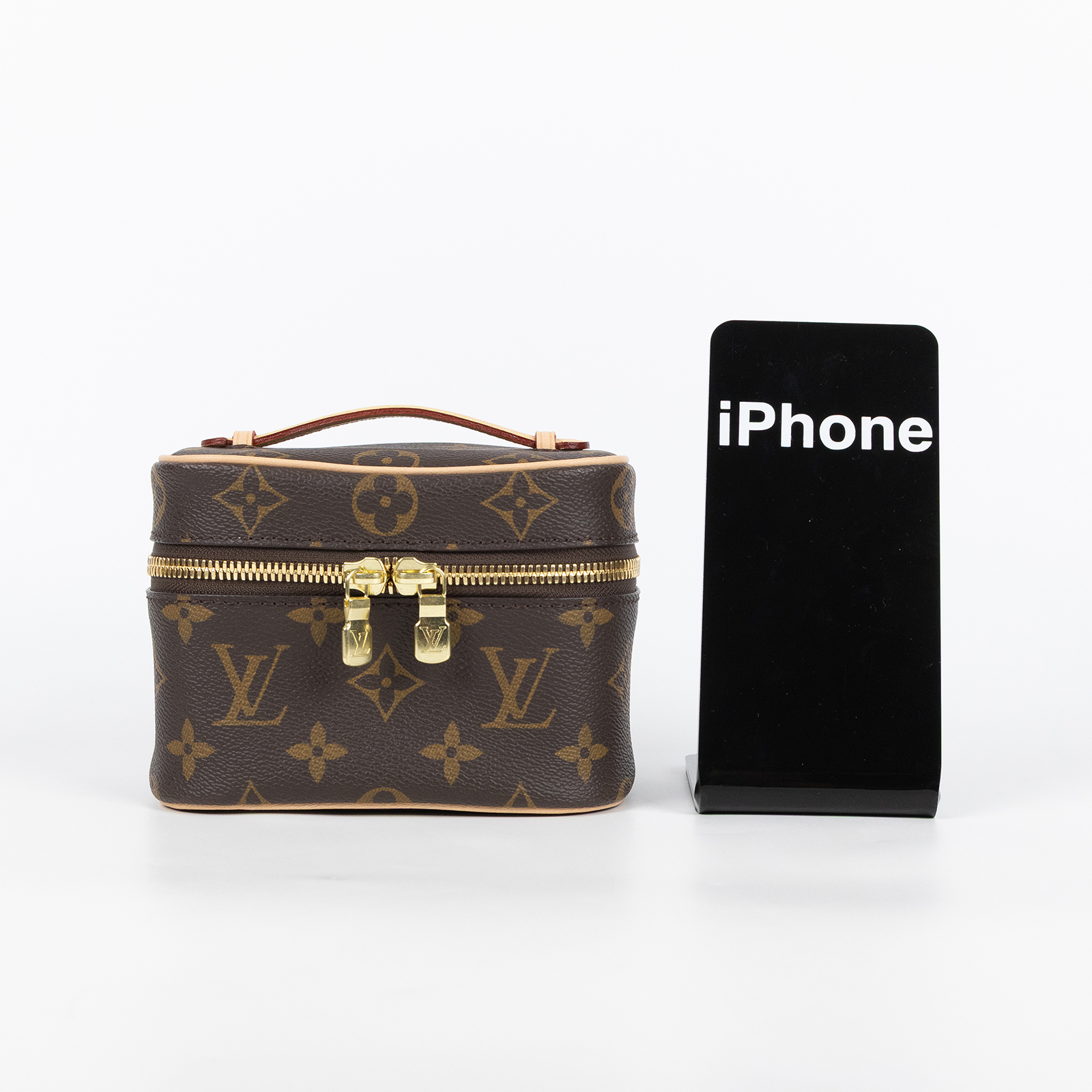 路易威登 LOUIS VUITTON Nice Nano 經典帆布 梳洗袋 化妝箱 M44936 晶片款 原花NICE NANO 防塵袋
