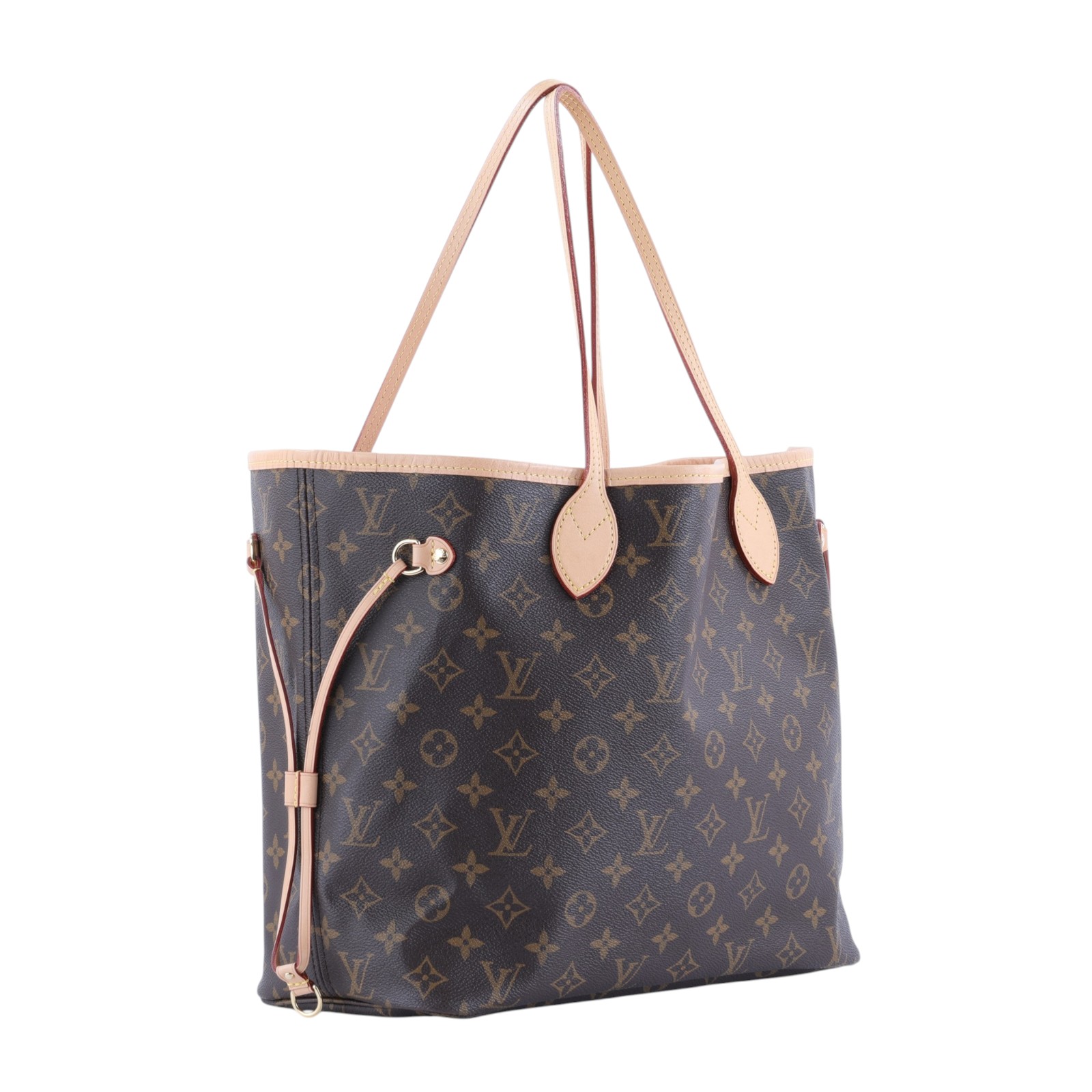 路易威登 LOUIS VUITTON Neverfull MM  經典帆布 肩背 購物袋 櫻桃紅內襯 M46987 原花NEVERFULL MM 防塵袋/小包