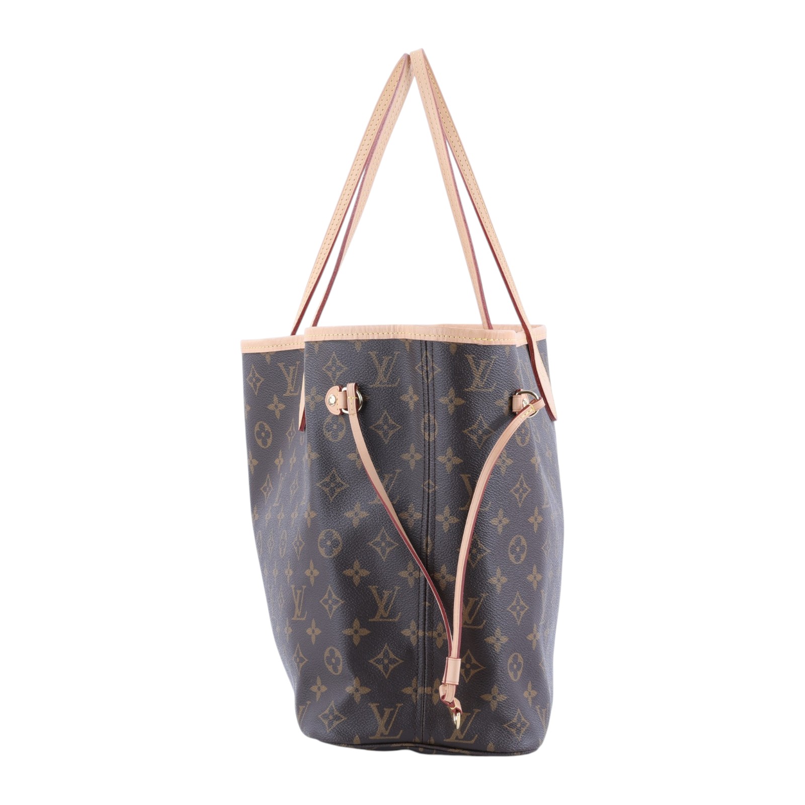 路易威登 LOUIS VUITTON Neverfull MM  經典帆布 肩背 購物袋 櫻桃紅內襯 M46987 原花NEVERFULL MM 防塵袋/小包