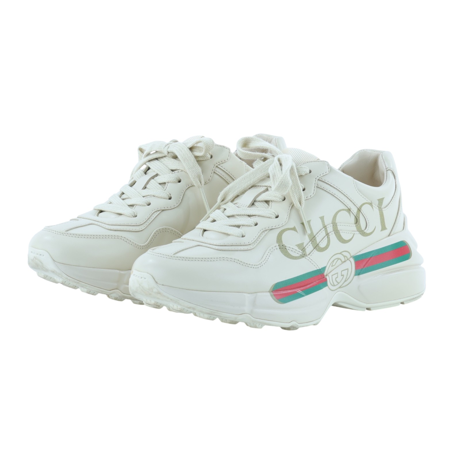 古馳 GUCCI Rhyton 運動鞋 球鞋 老爹鞋 528892 DRW00_37 卡其Rhyton 防塵袋/原廠盒子/鞋帶