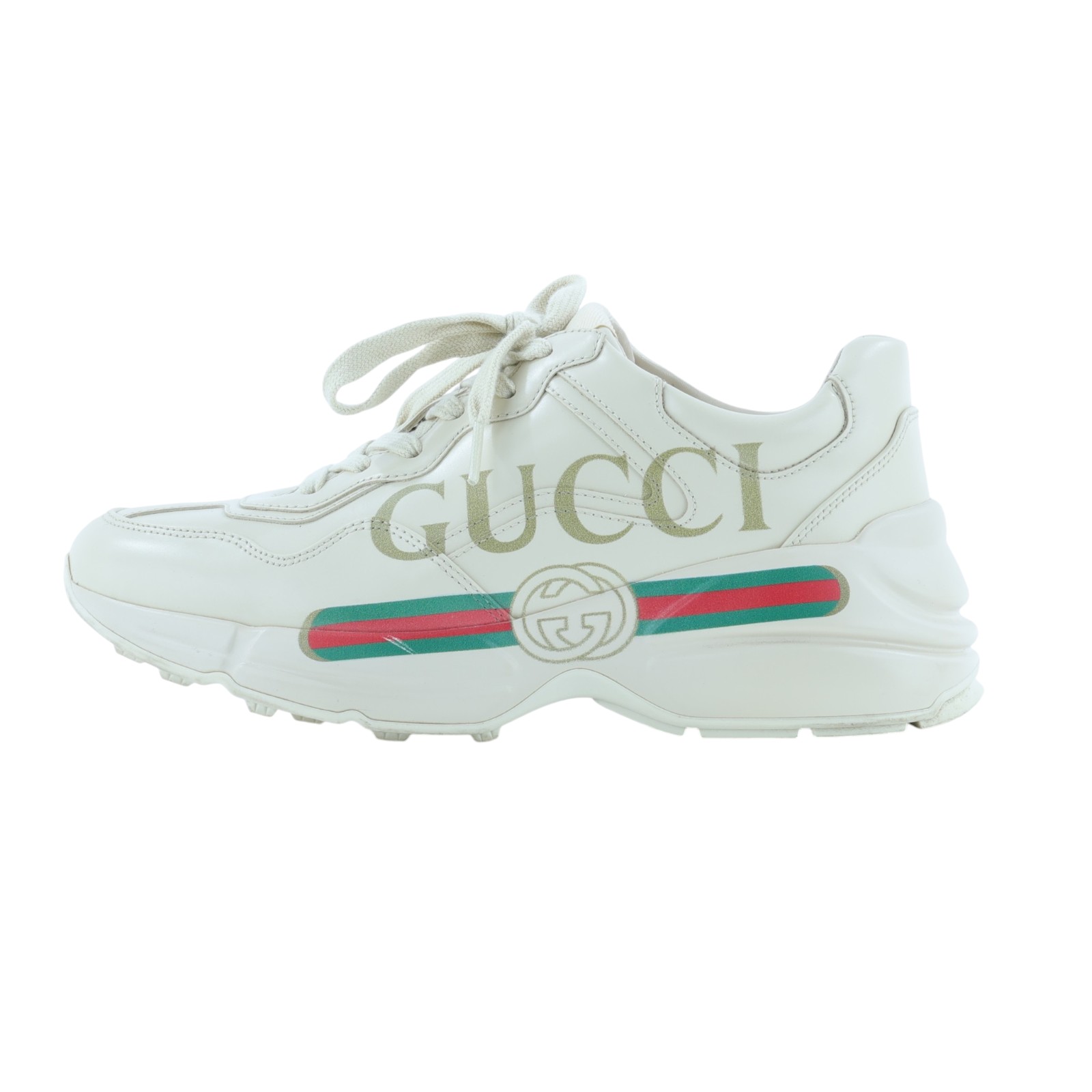 古馳 GUCCI Rhyton 運動鞋 球鞋 老爹鞋 528892 DRW00_37 卡其Rhyton 防塵袋/原廠盒子/鞋帶