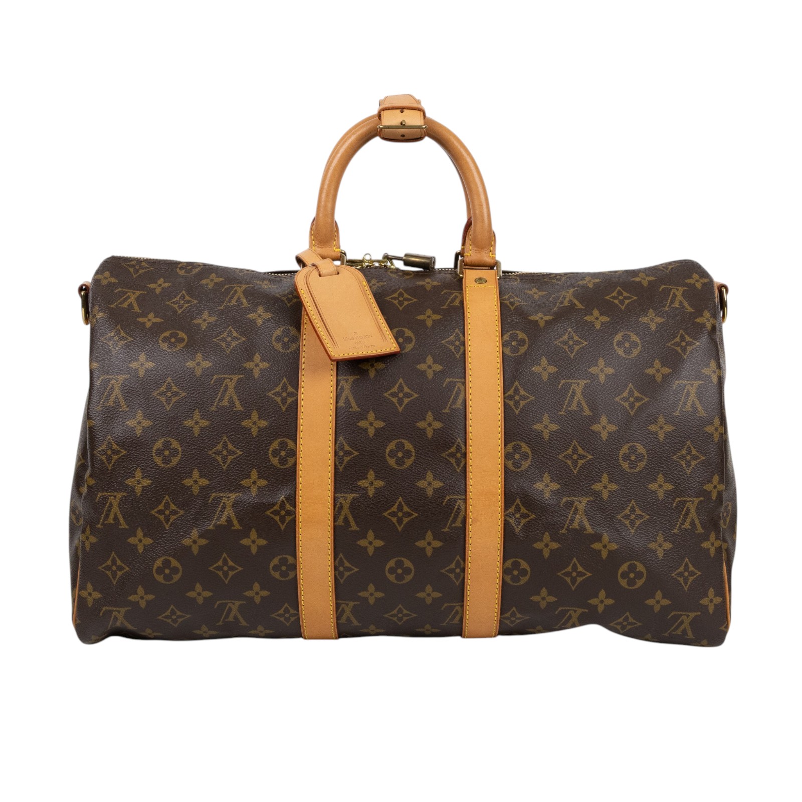 路易威登 LOUIS VUITTON Keepall Bandoulière 45 Monogram經典帆布 波士頓包  旅行袋 M41418  防塵袋/背帶(缺鑰匙)