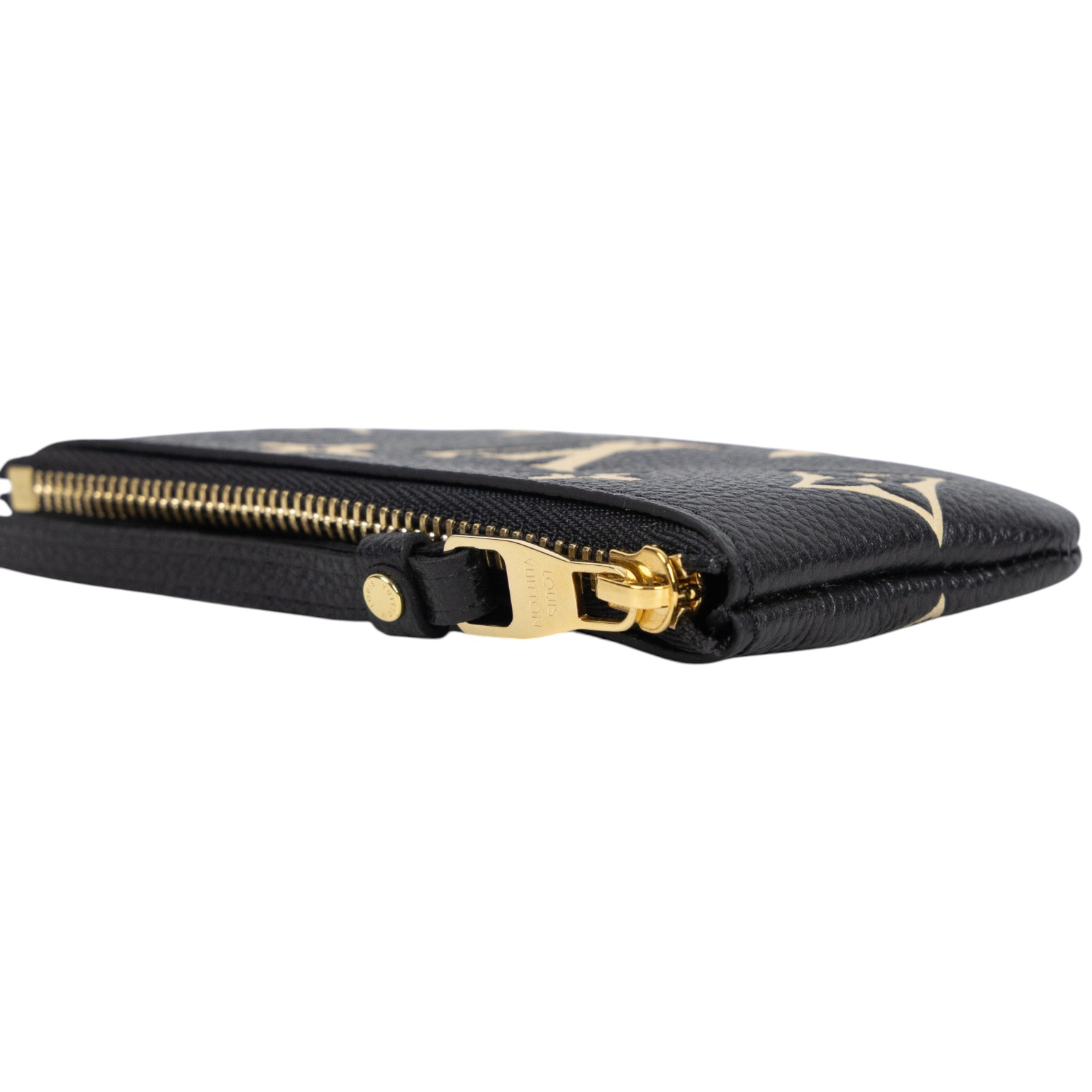 路易威登 LOUIS VUITTON 鑰匙零錢包 吊飾 黑色 米白色 M80885 黑色鑰匙零錢包 原廠盒子/防塵袋