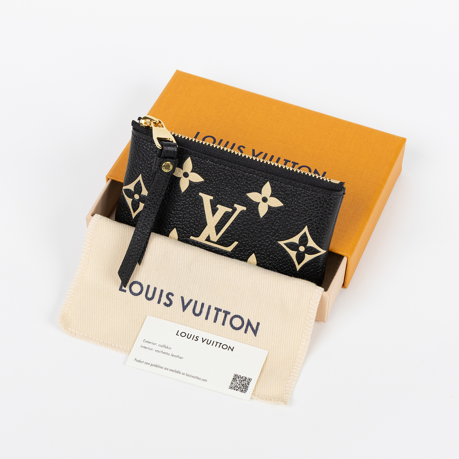 路易威登 LOUIS VUITTON 鑰匙零錢包 吊飾 黑色 米白色 M80885 黑色鑰匙零錢包 原廠盒子/防塵袋