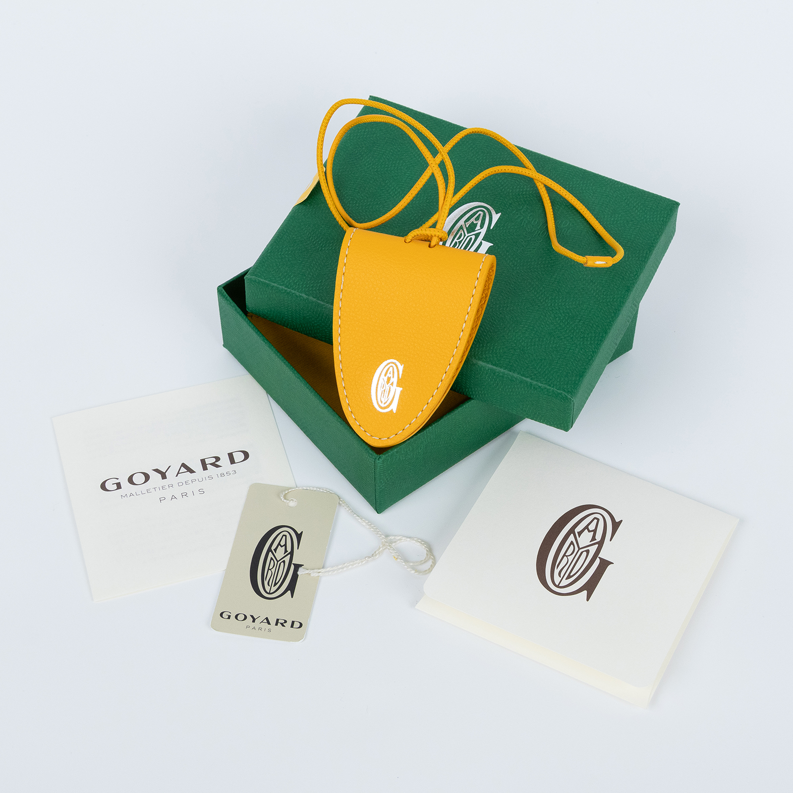 高雅德 GOYARD Croc Universel 磁吸式固定 吊飾 CROCUNPMLCL 黃磁吸小掛件 原廠盒子