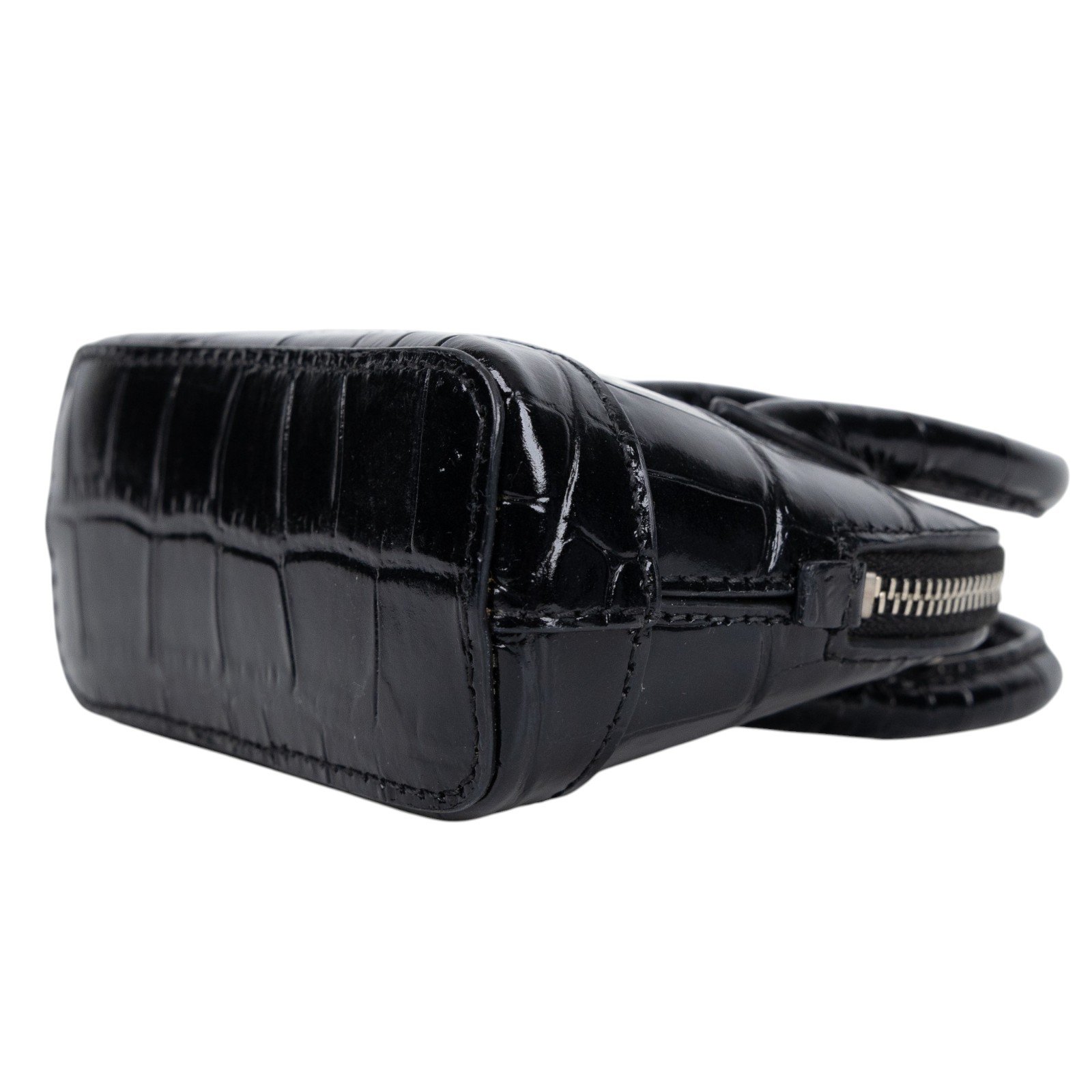 巴黎世家 BALENCIAGA Xxs Ville Top Handle 肩背 手提包 639766 黑兩用貝殼包 背帶